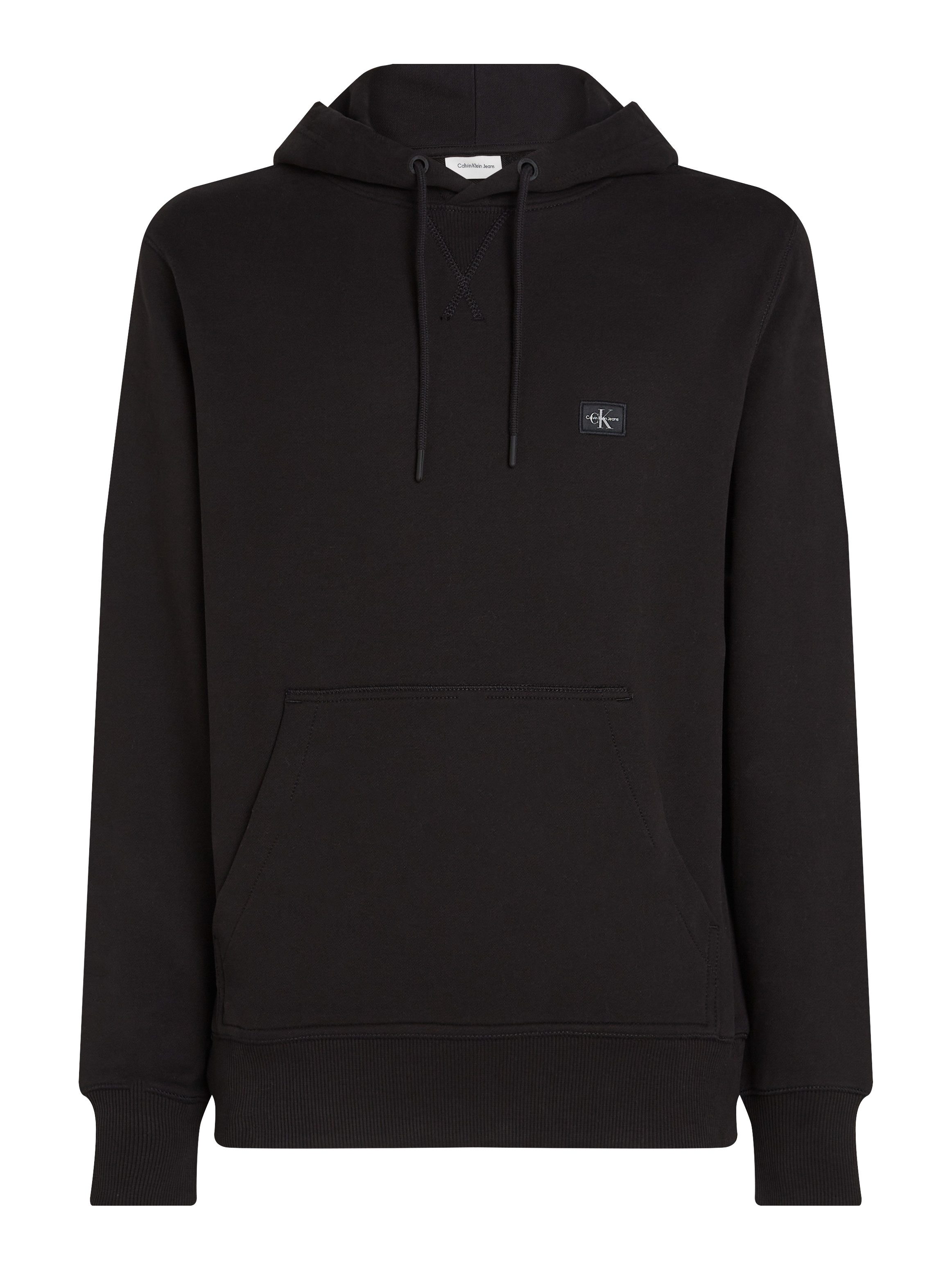Calvin Klein Sweatshirt WOVEN LABEL HOODIE Kangoeroezak logoborduring