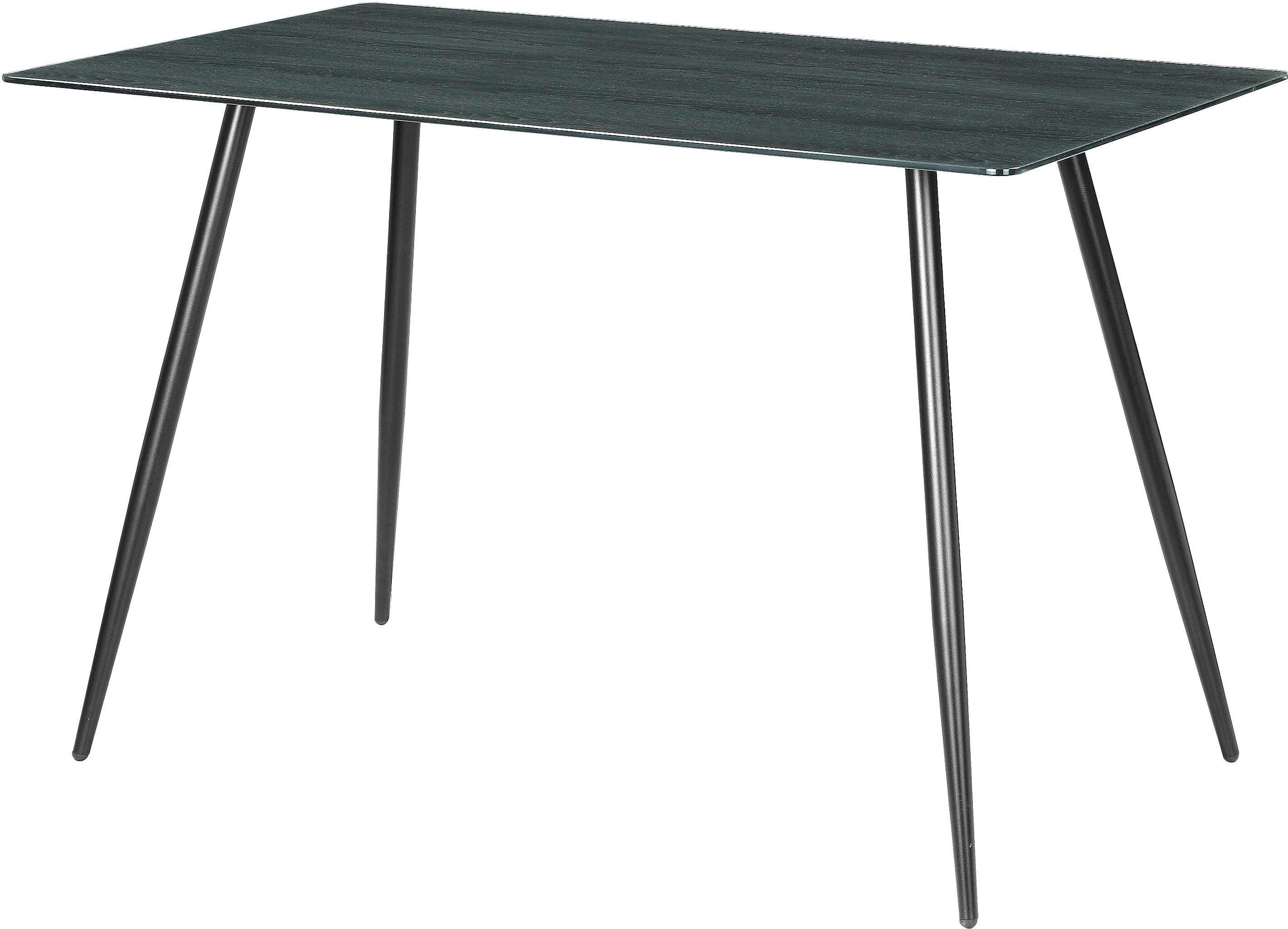 Home affaire Eettafel Turah, TOPSELLER! met glazen blad in houtlook, tijdloos ontwerp, onderhoudsvriendelijk
