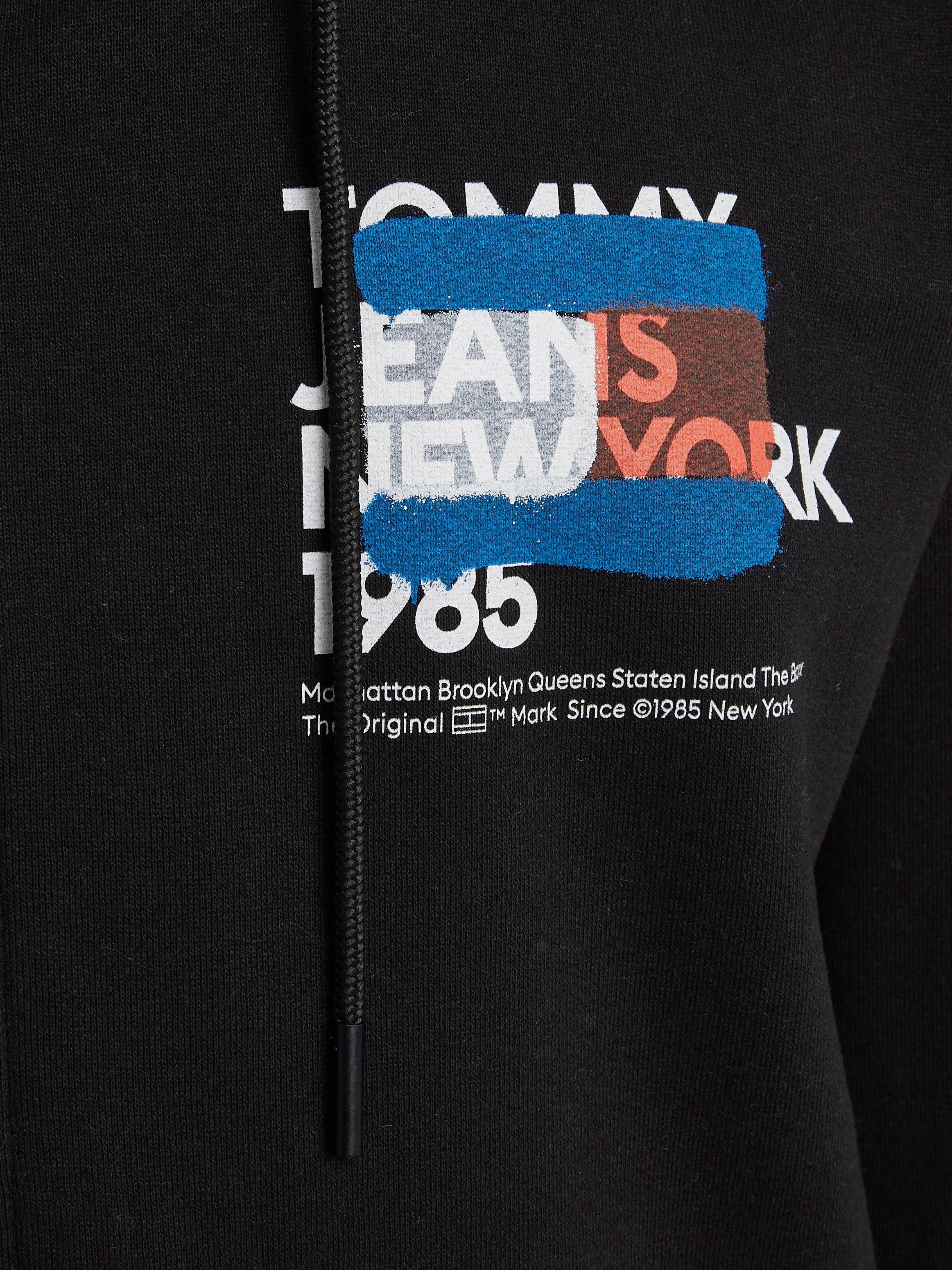 TOMMY JEANS Sweatvest TJM REG GRAFFITI ZIP TRU dubbelzijdig bedrukt met modieuze print