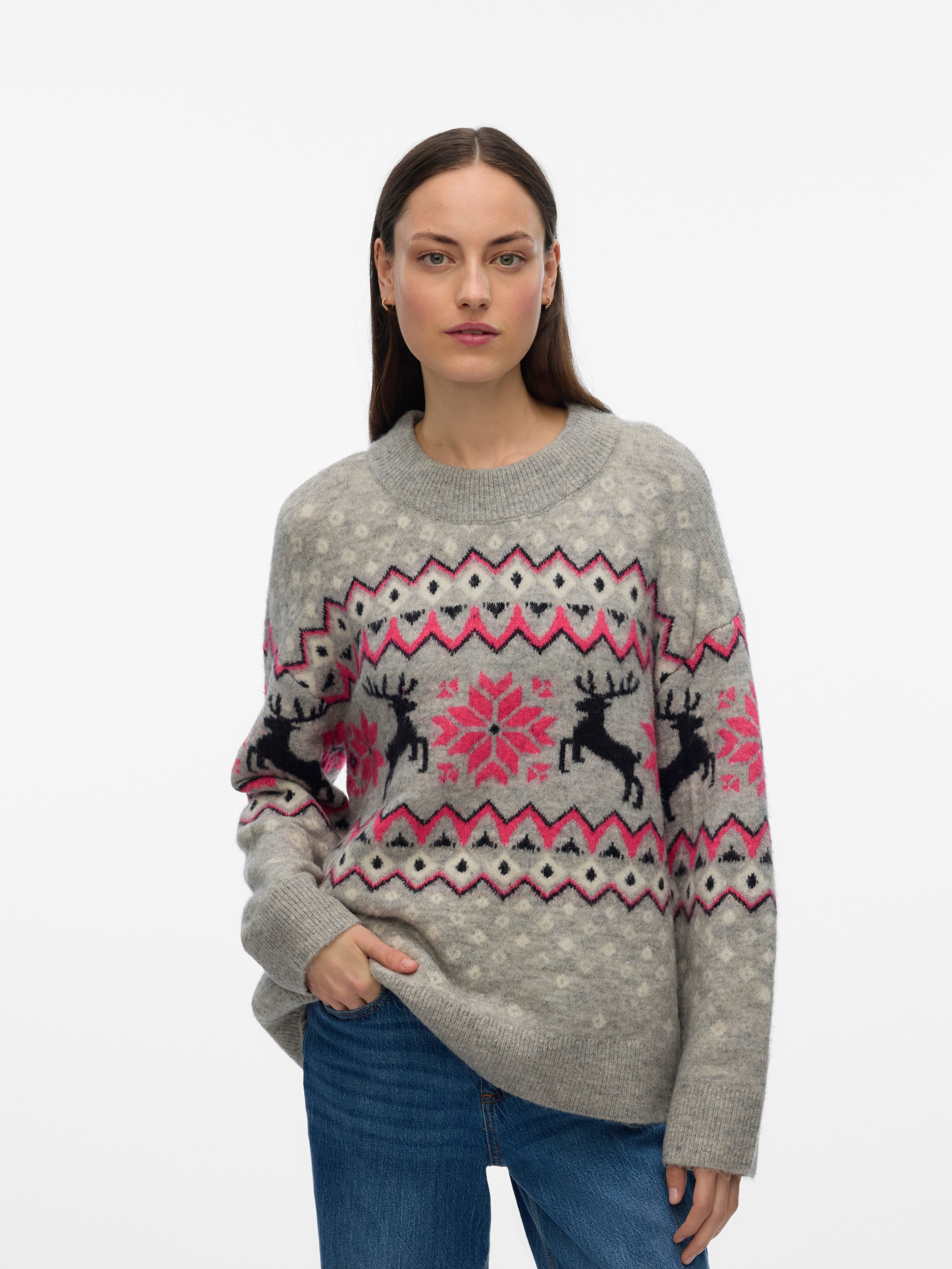 Vero Moda Kersttrui VMSANTANORDIC LS O-NECK PULLOVER XMAS