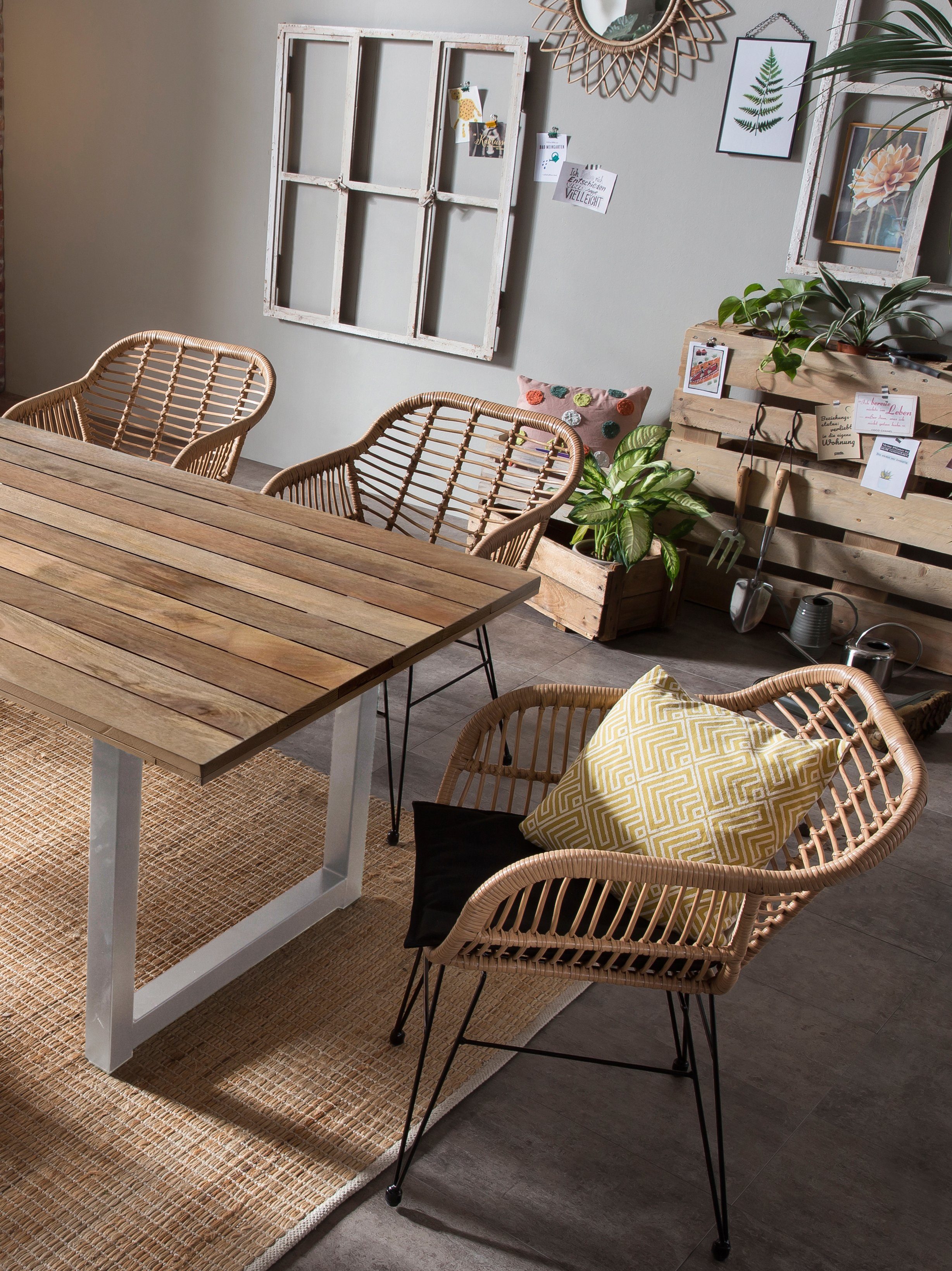 Home affaire Eettafel Aletsch gemaakt van onbehandeld hout, gerecycled steigerhout