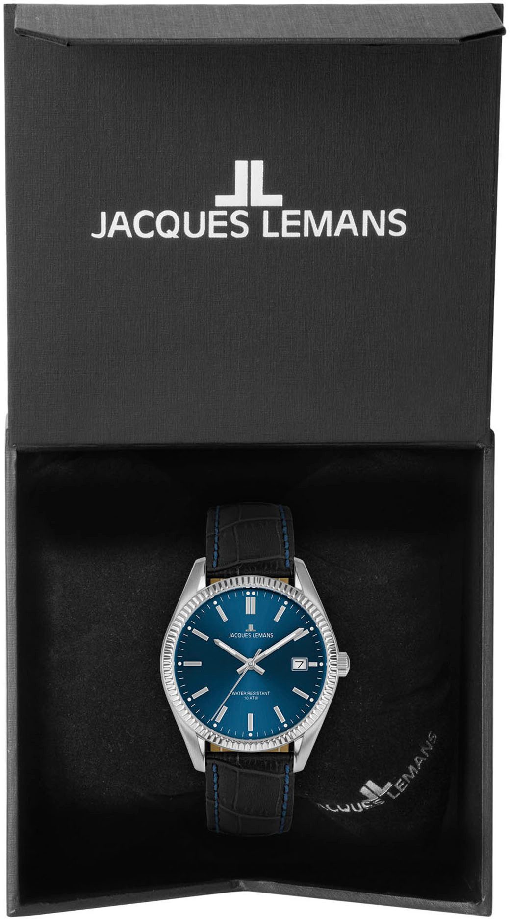 Jacques Lemans Kwartshorloge Horloge, herenhorloge, dameshorloge, leren band, datum