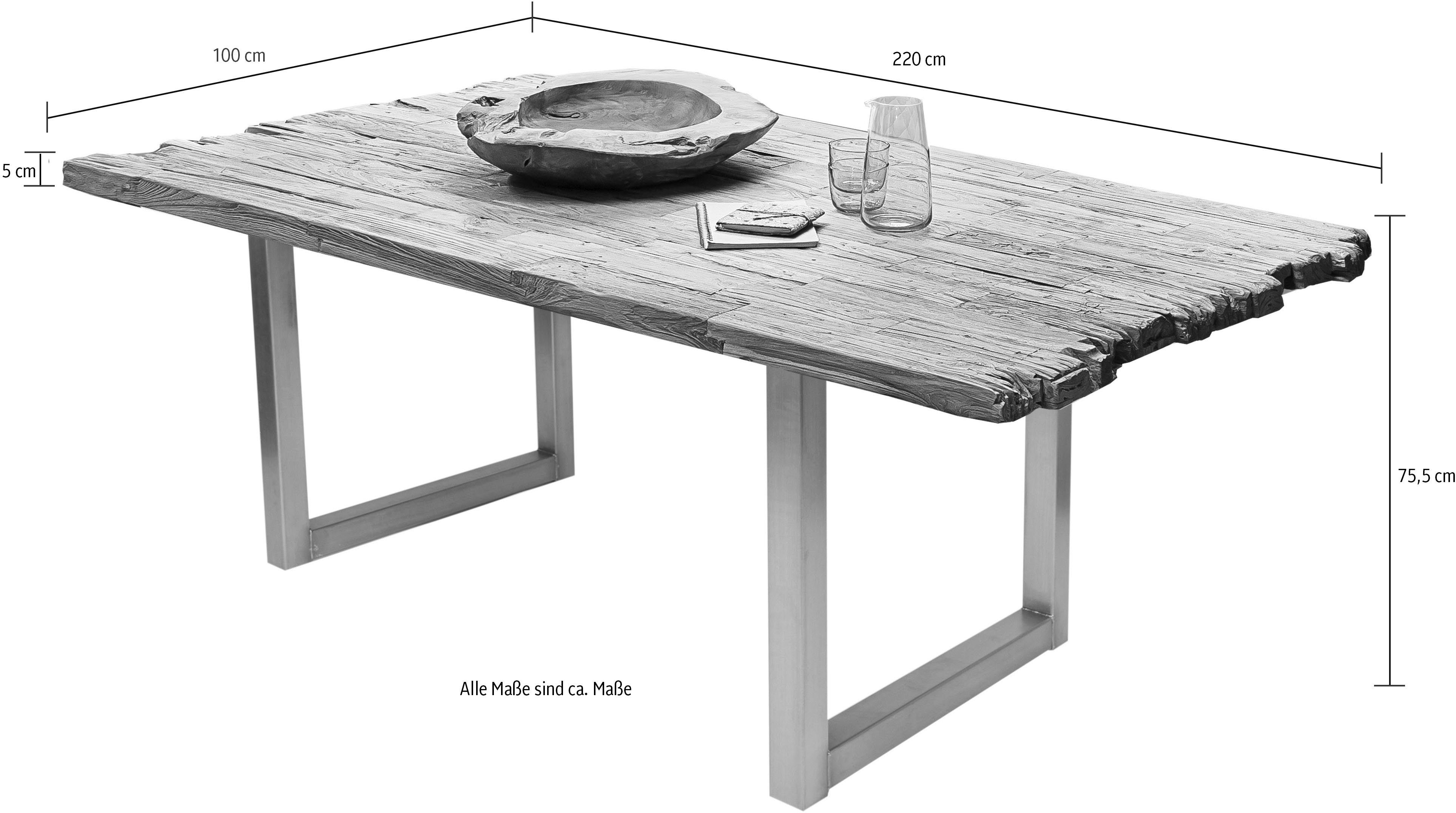 SIT Eettafel Plaat met breuklijn van gerecycled hout