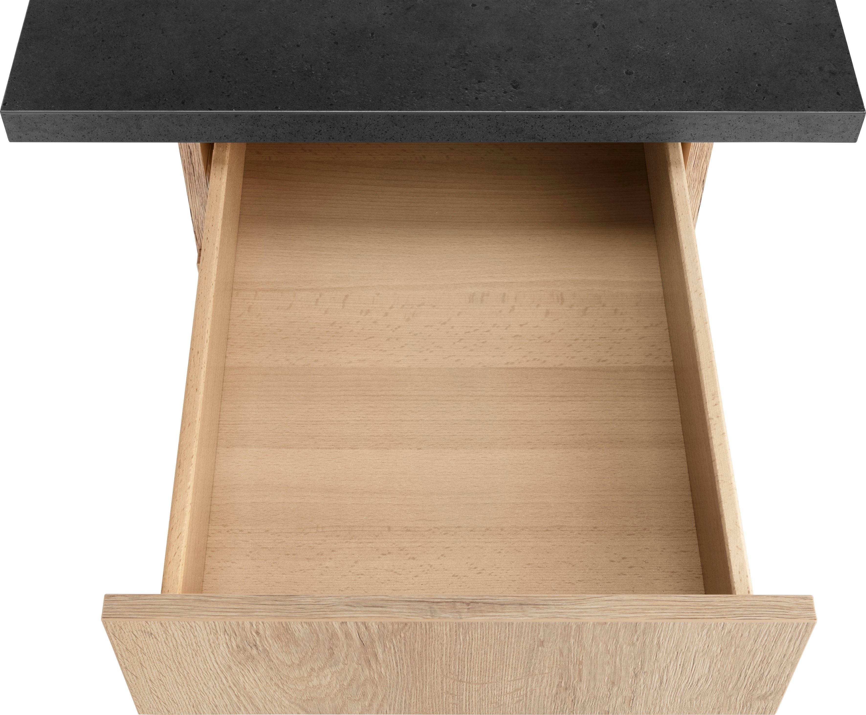 OPTIFIT Hoekkeuken Roth Afmetingen 210x175 cm, naar keuze met elektrische apparaten, push-to-open-functie