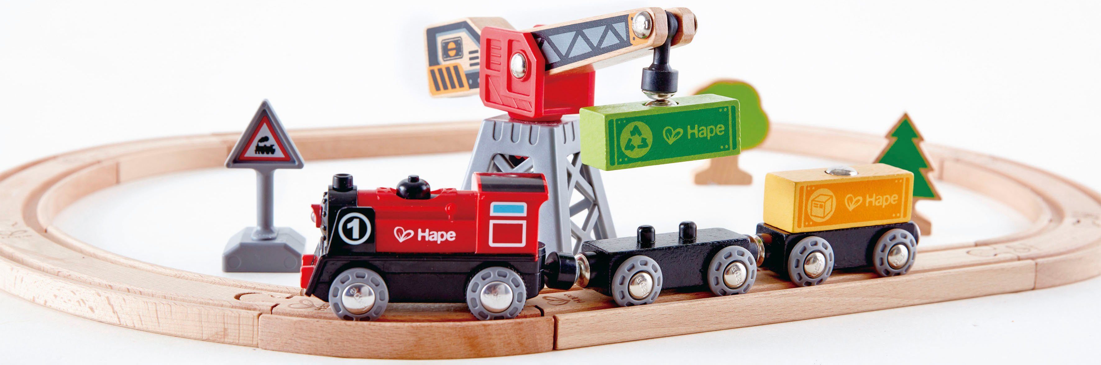 Hape Speelgoed spoorweg Treinset lading FSC®- beschermt bos - wereldwijd (set)