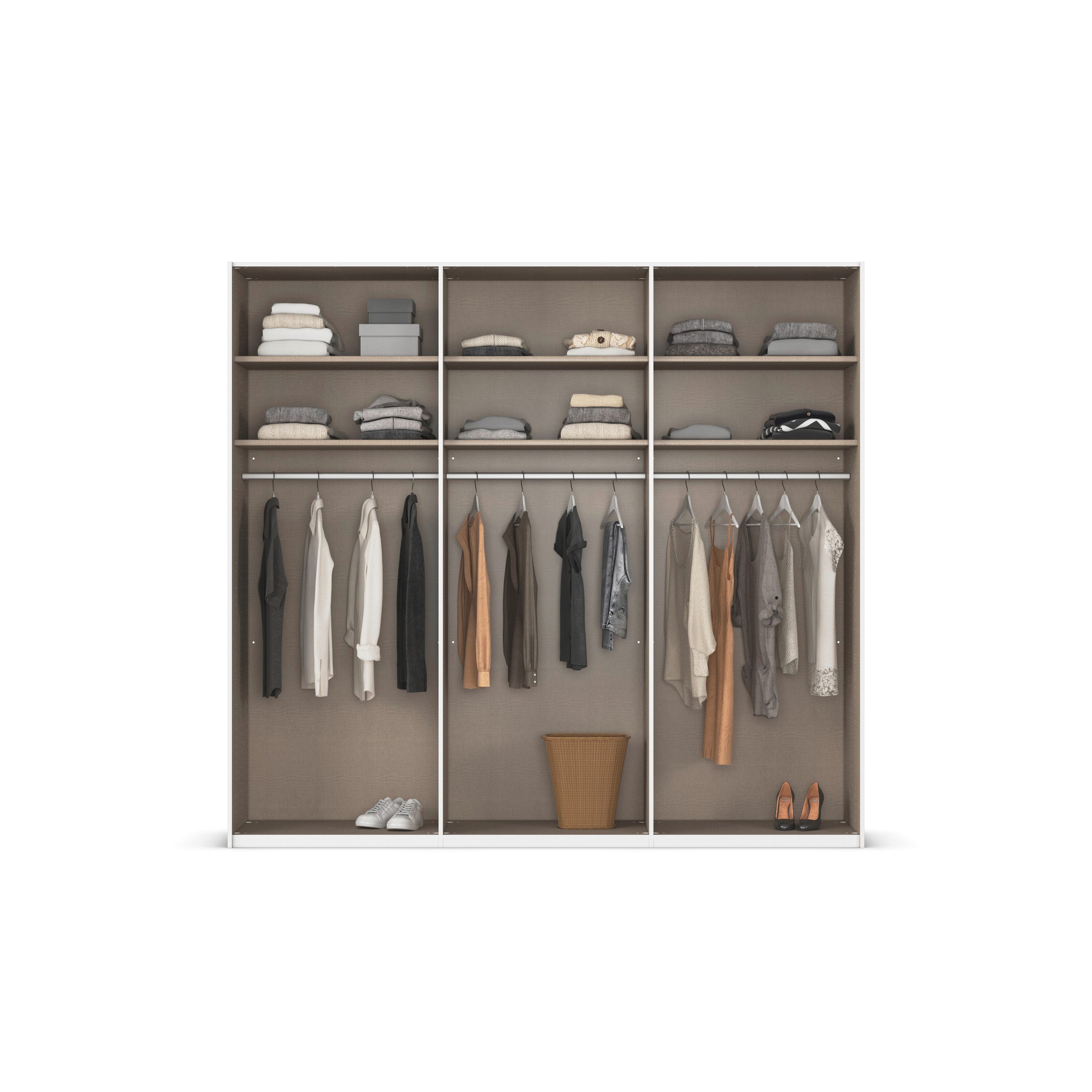 rauch Schuifdeurkast Kledingkast Kast Garderobe Slaapkamerkast EVELYN in elegante stijl met spiegel 5 breedtes veel opbergruimte made in germany