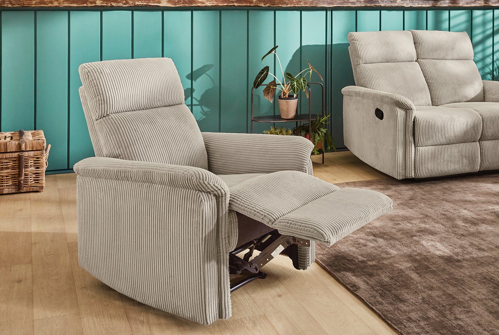 Jockenhöfer Gruppe Fauteuil Juist Ligfunctie met halfautomatische recliner-functie, binnenvering