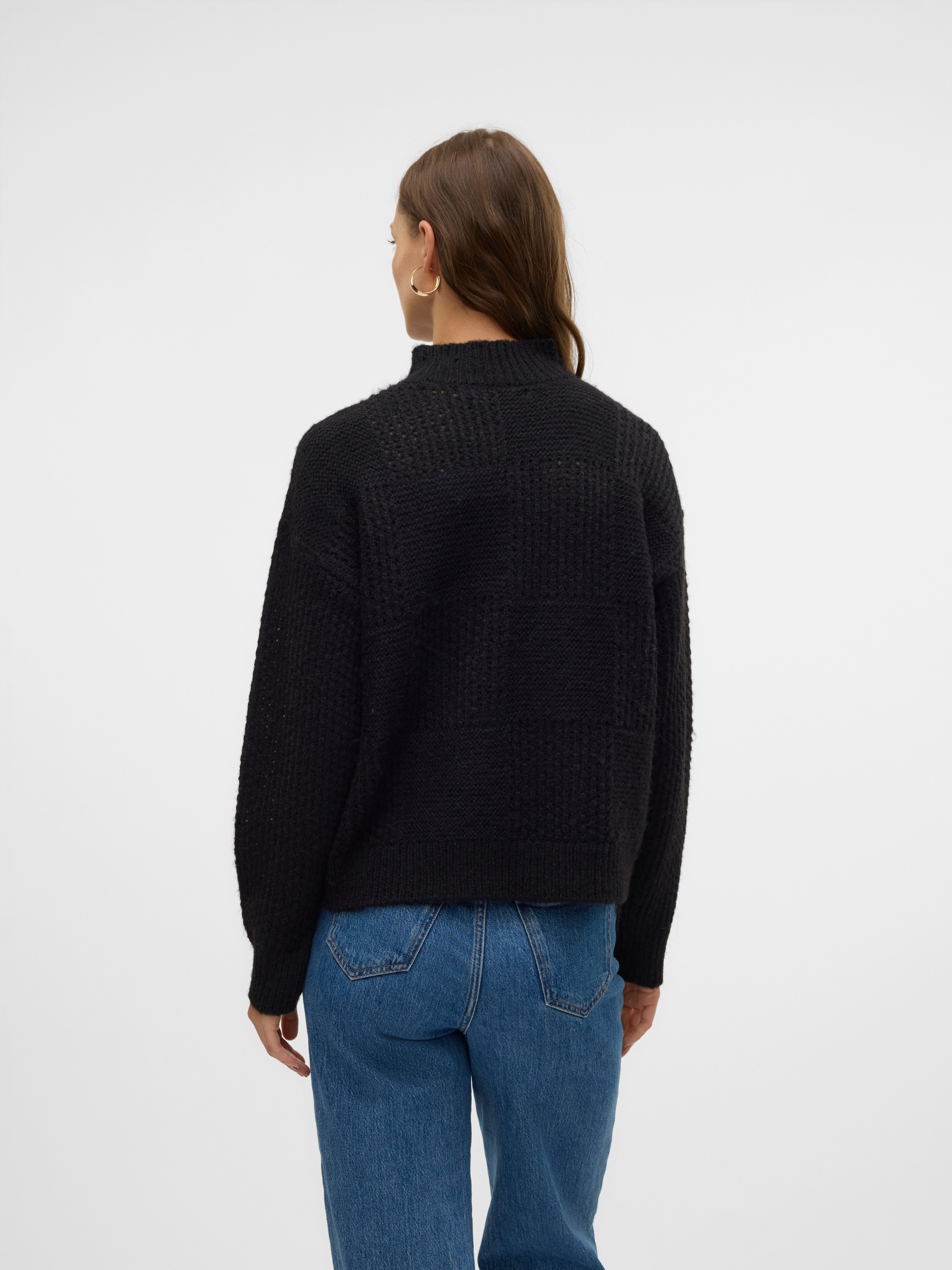 Vero Moda Gebreide trui VMMOON LS HIGHNECK PULLOVER GA BF