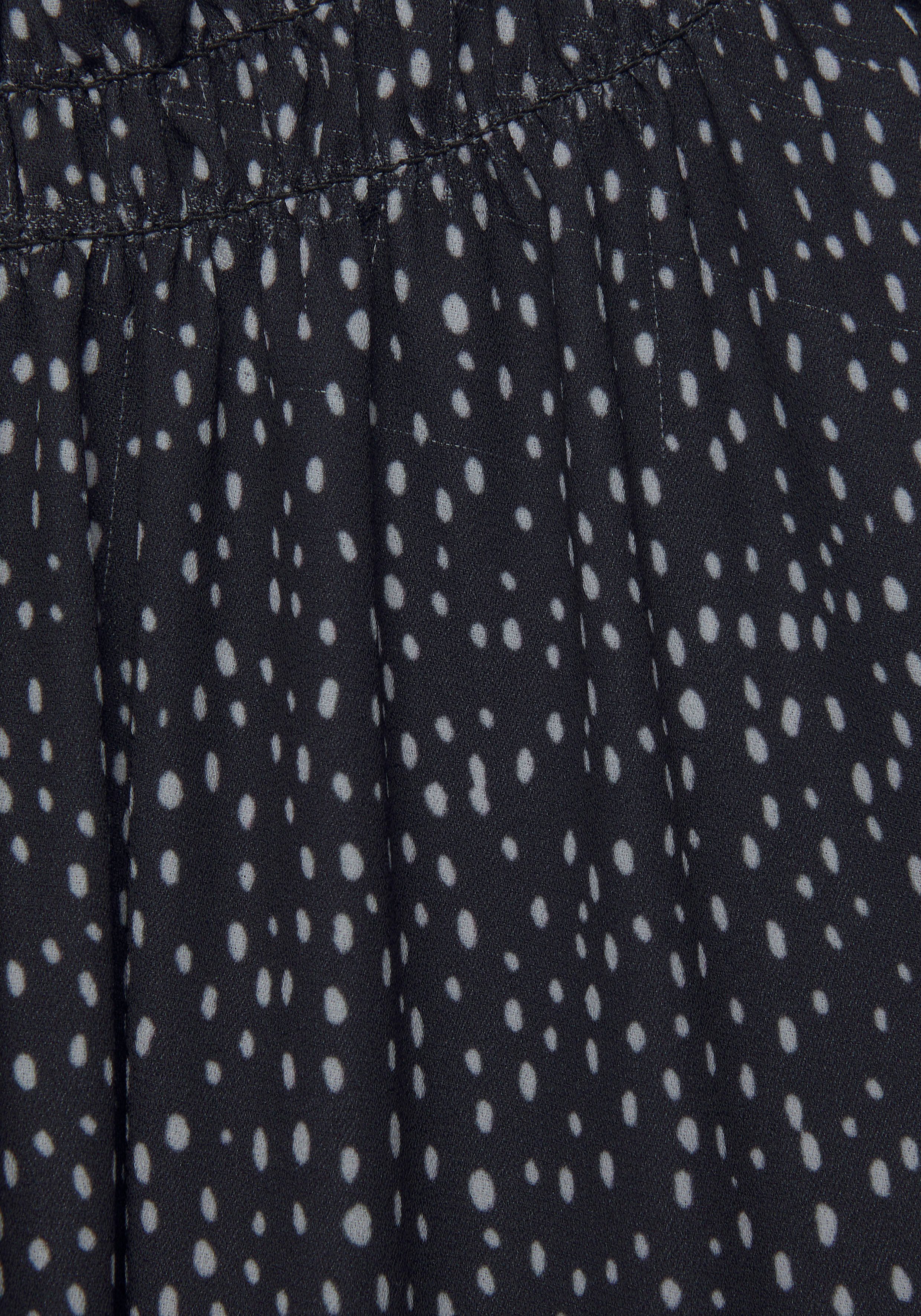 Lascana Blouse met korte mouwen met stippenprint, damesblouse, elegant