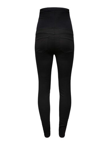 ONLY MATERNITY Zwangerschapsjeans OLMRAIN REG SK JEGGING BLACK DNM NOOS