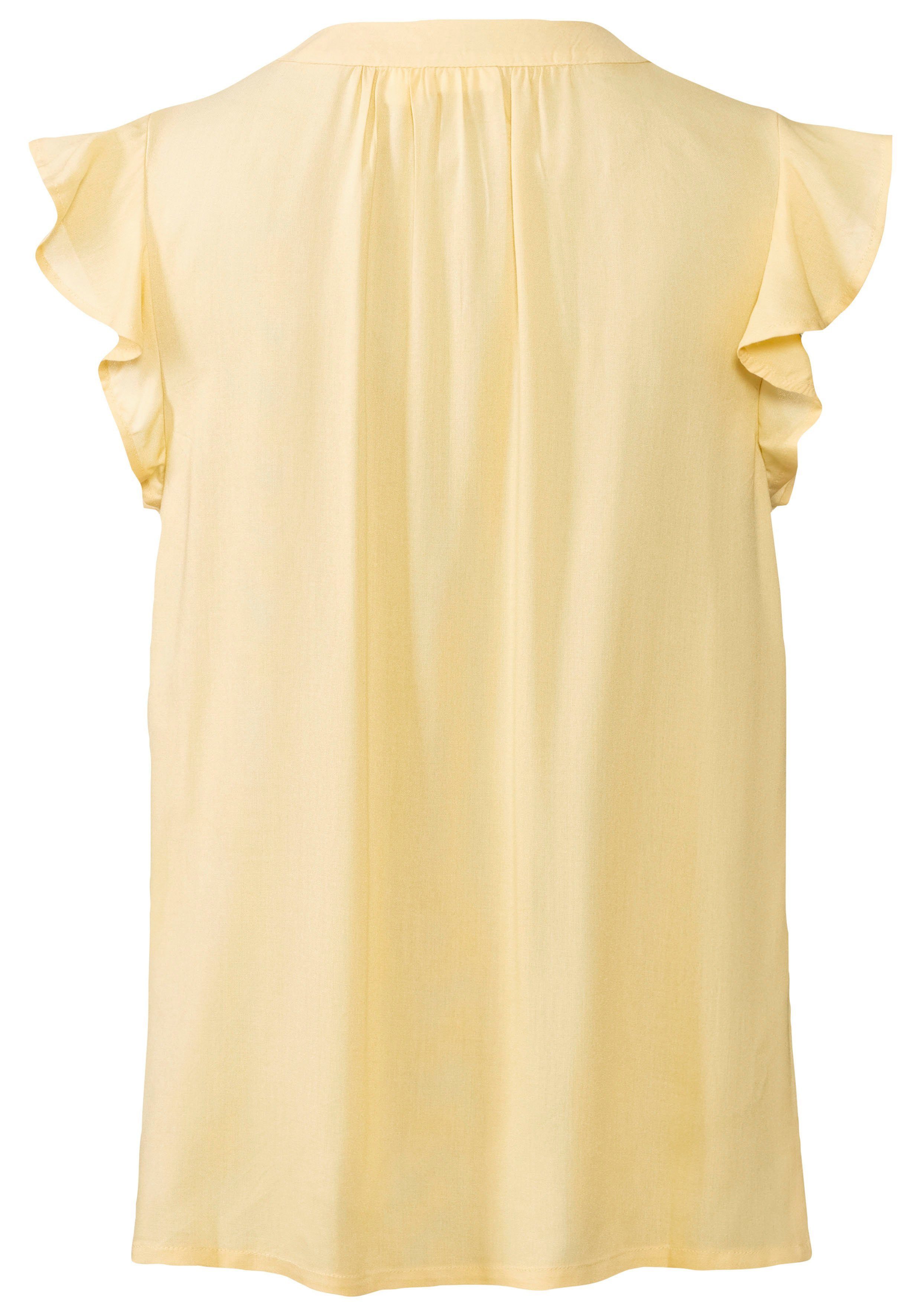 Lascana Blouse zonder sluiting met ruches-mouwen, korte mouwen blouse, elegant