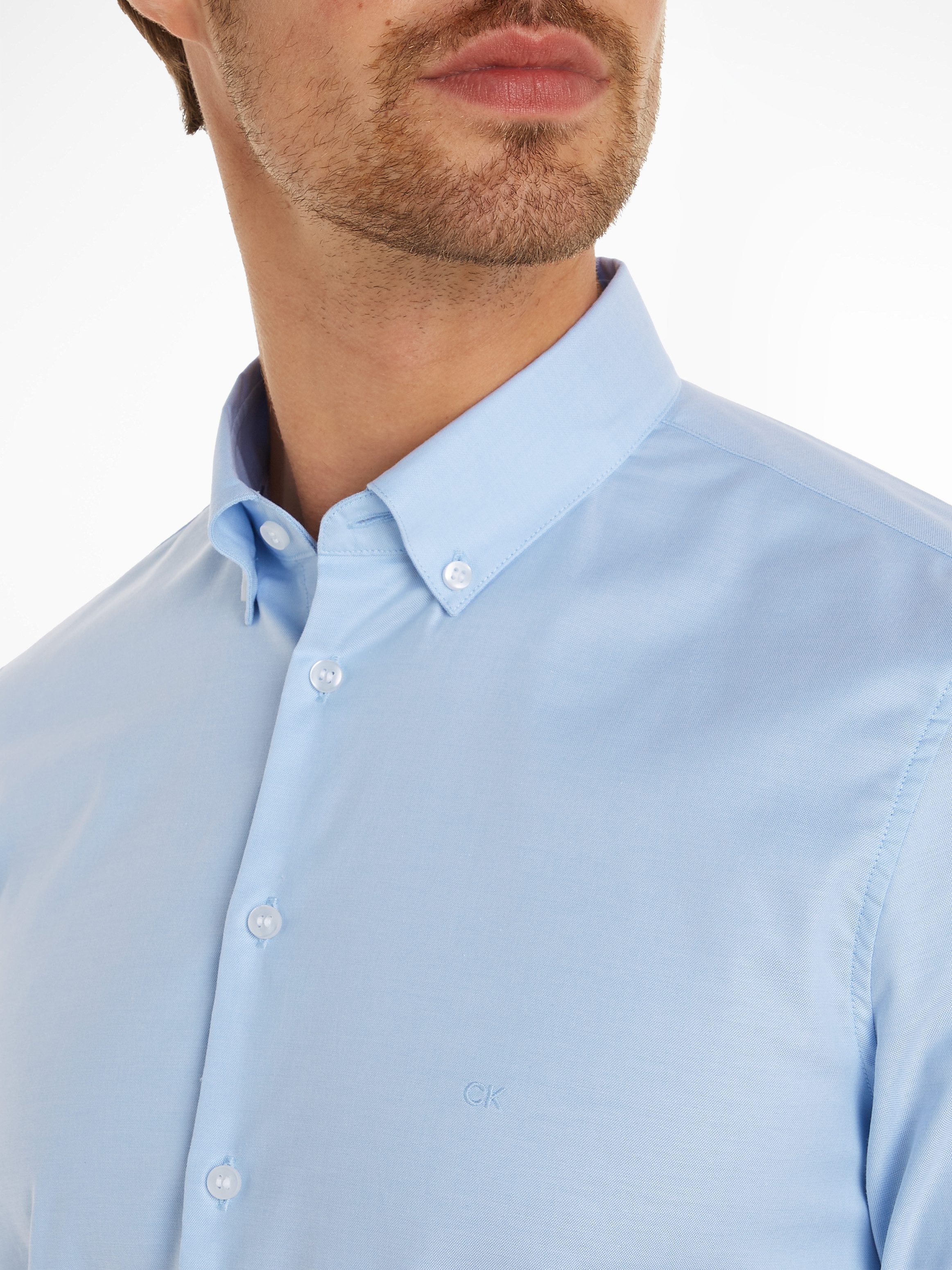 Calvin Klein Overhemd met lange mouwen OXFORD SOLID SLIM SHIRT