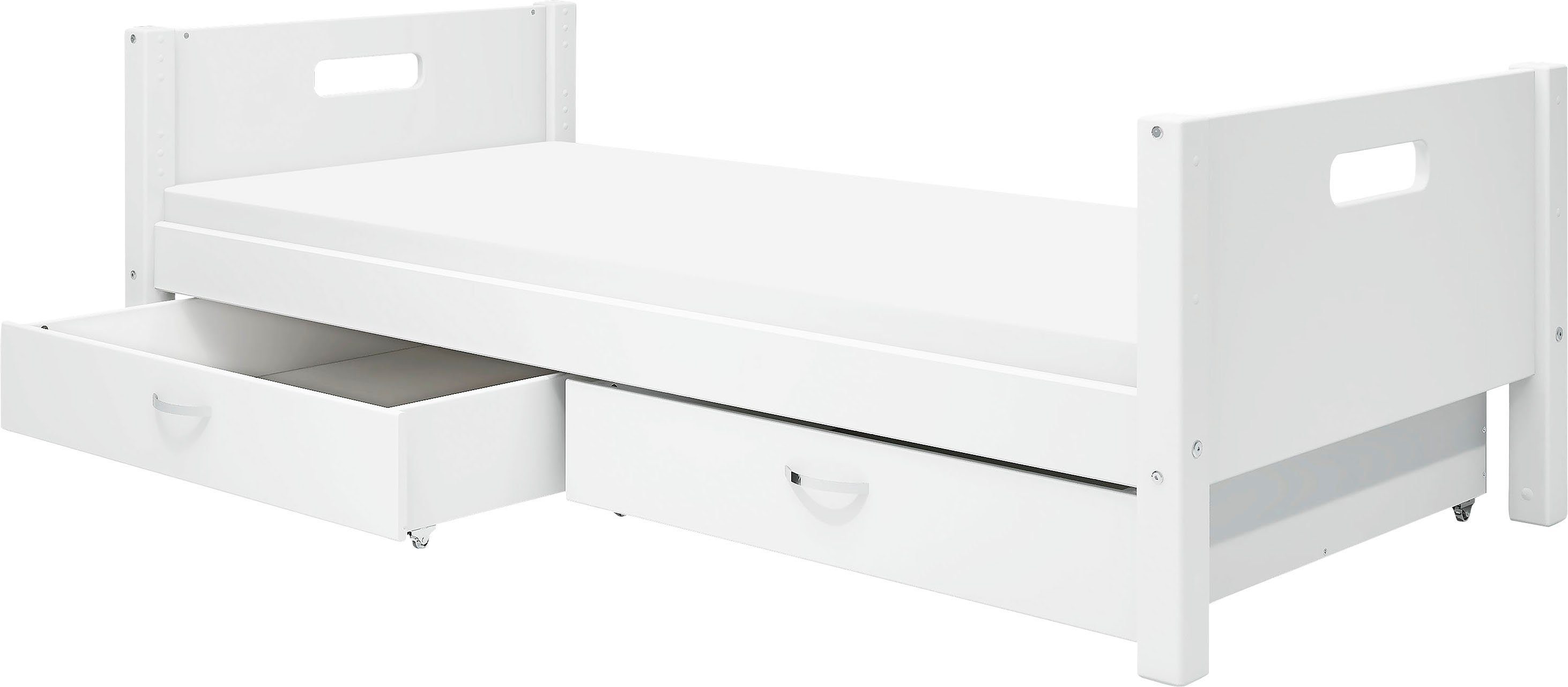 Thuka 1-persoonsledikant Nordic Kinderbed, Speelbed, Daybed, van de beste kwaliteit, stabiel, om te bouwen, met lades