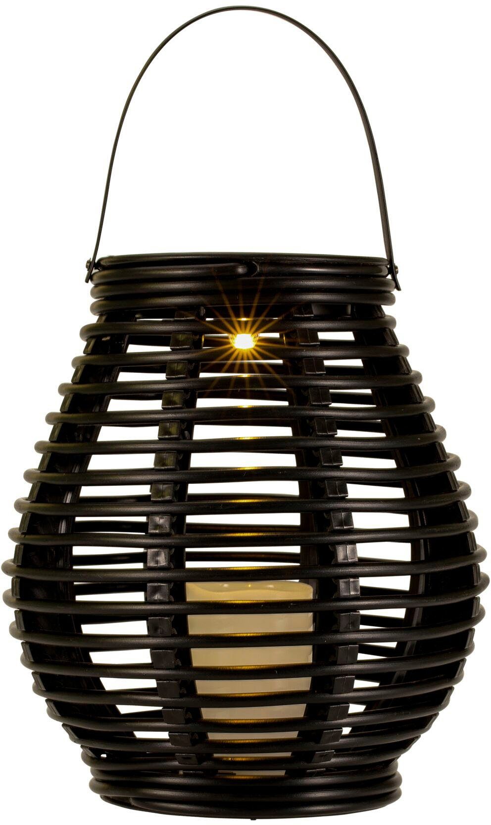 Pauleen Led-lantaarn Sunshine Glow 2x solarlaterne zwart/bruin kunststof (2 stuks)