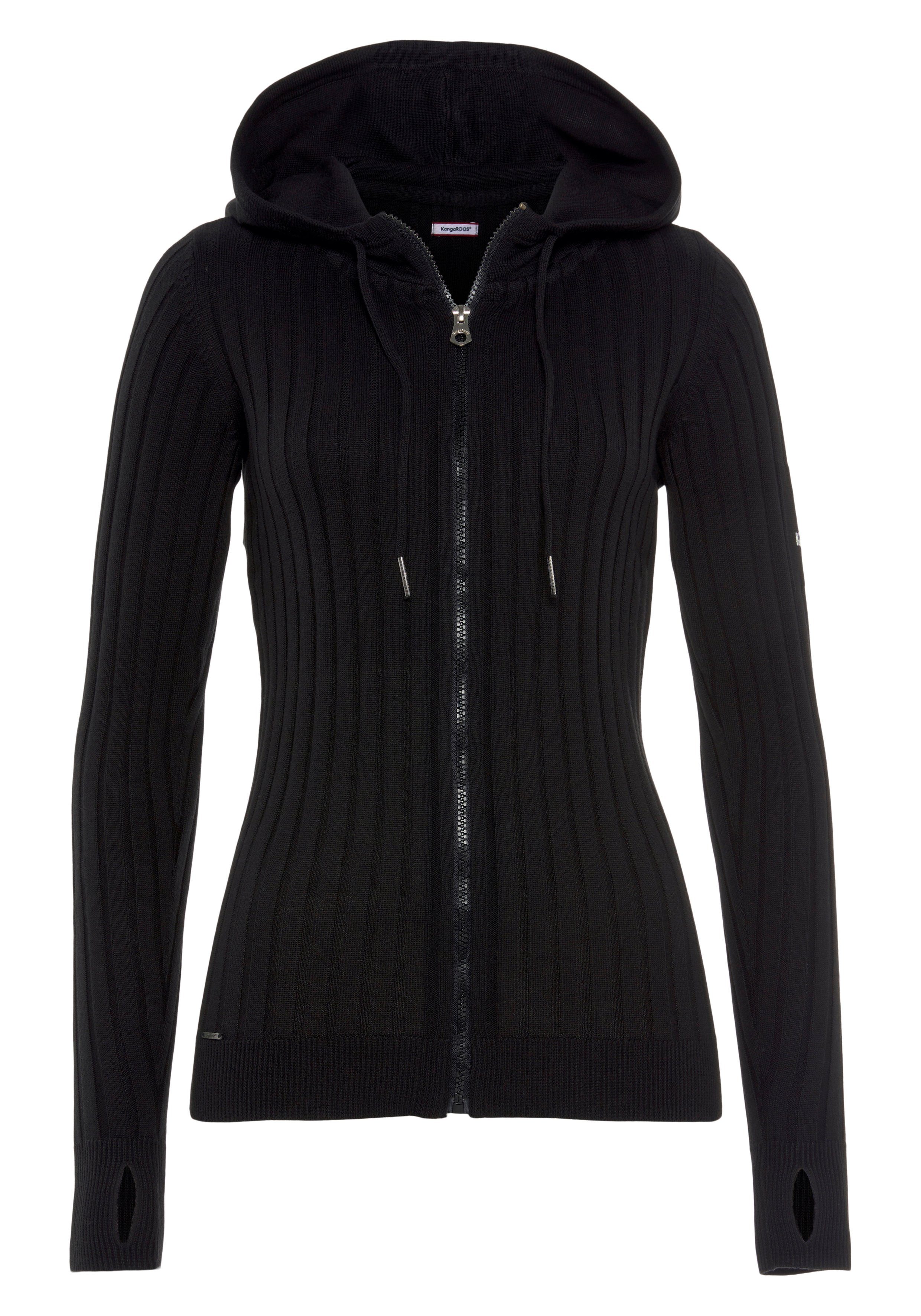 KangaROOS Capuchonvest in een sportief design met ritssluiting