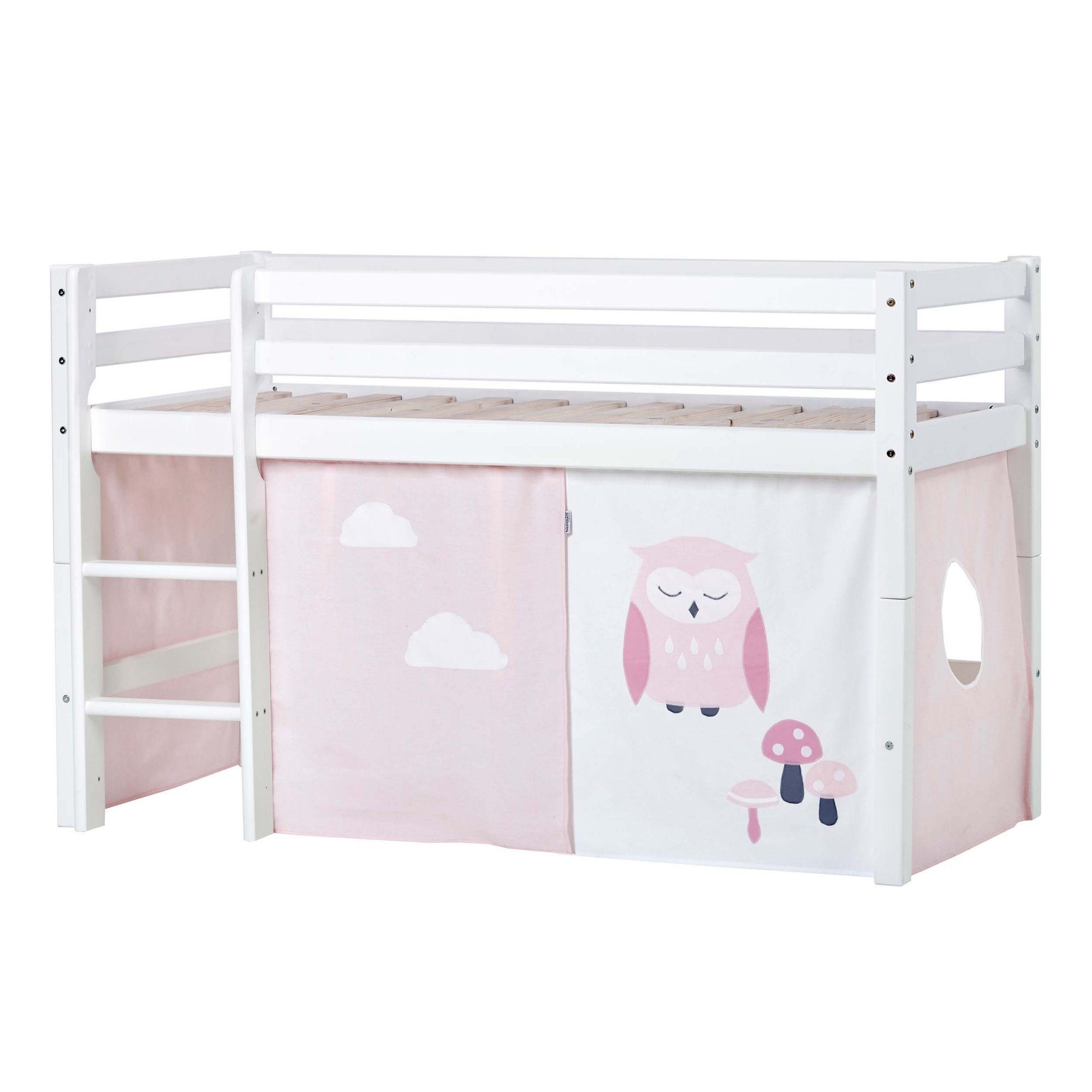 Hoppekids Hoogslaper ECO Dream, kinderbed, speelbed, halfhoog bed van massief hout