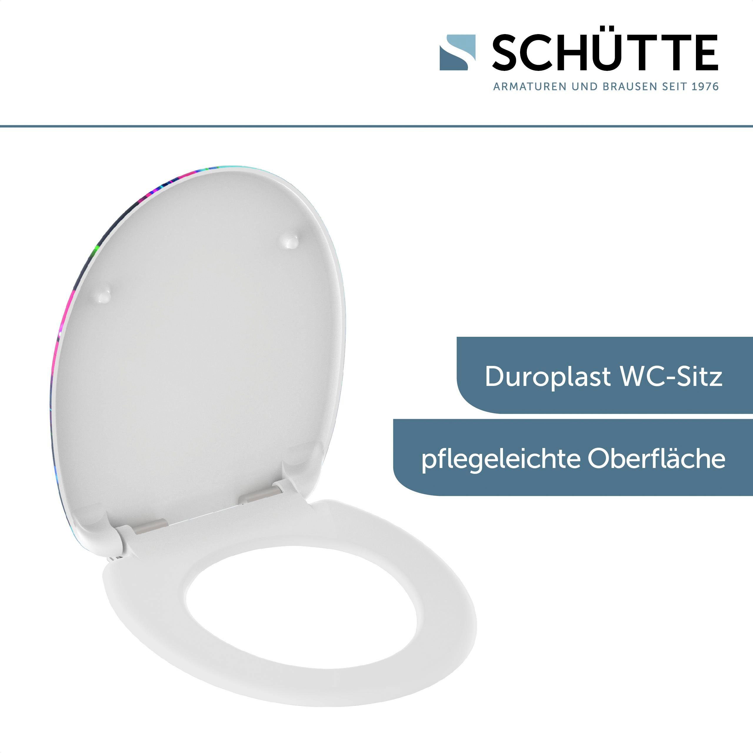 Schütte Toiletzitting Neon Paint Duroplast, soft-closemechanisme