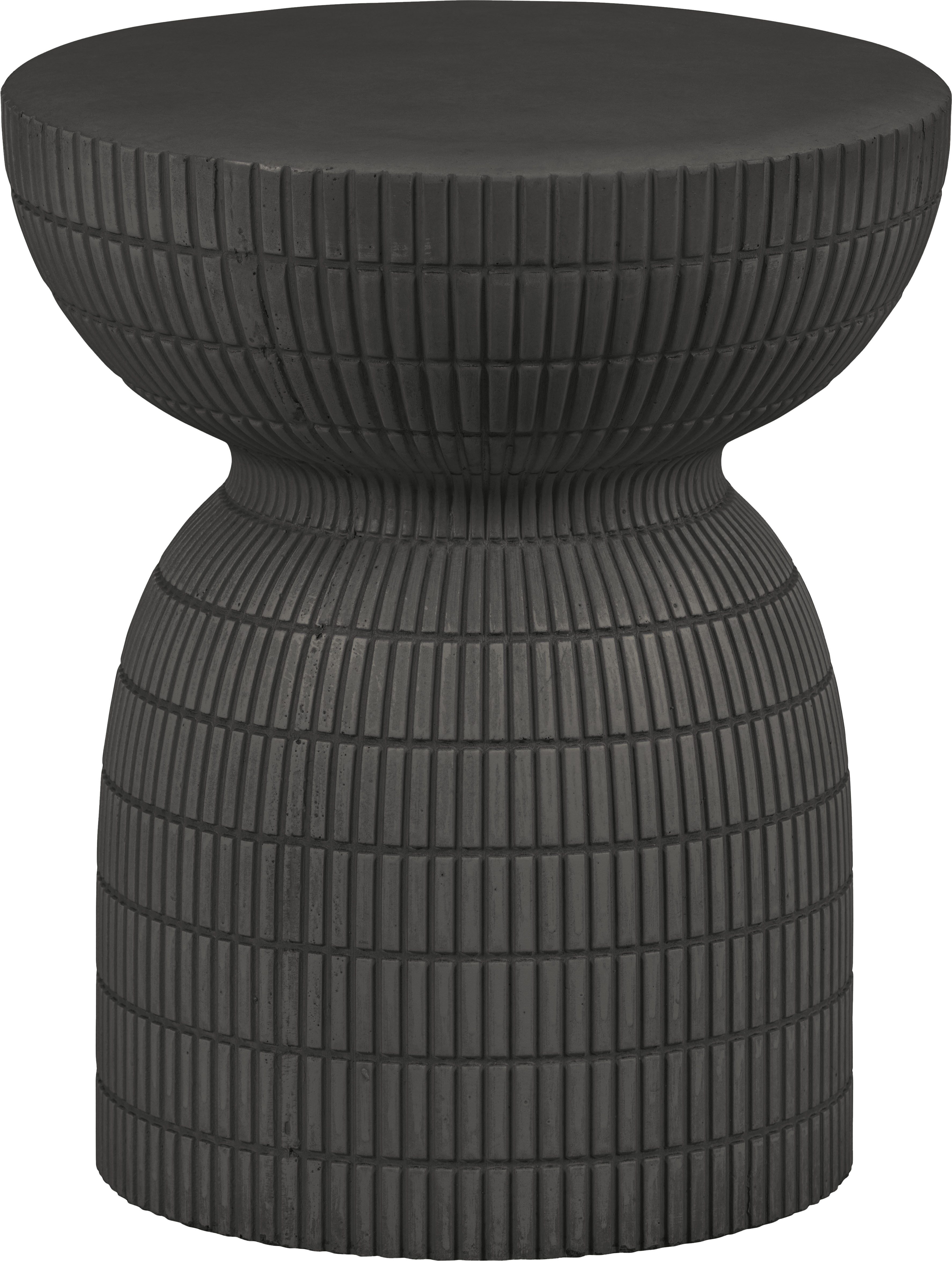 WOOOD Salontafel SAMSON ronde vorm, van fibreclay, hoogte 44 cm salontafels maat 37 cm x 44 cm x 37 cm bruin