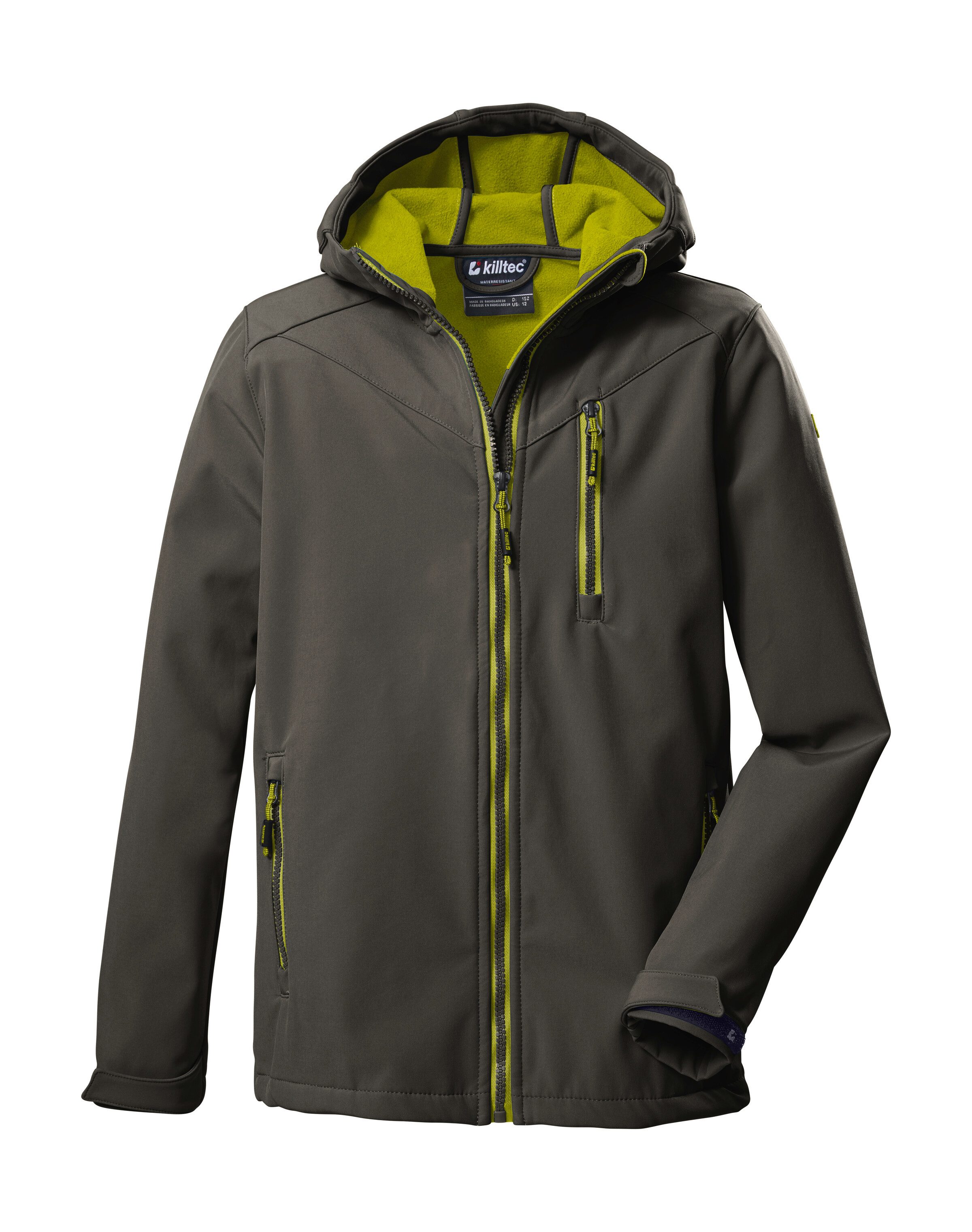 Killtec Softshell-jack Boys softshell-jack Waterafstotende softshelljack met capuchon, fleece en PFAs-vrij