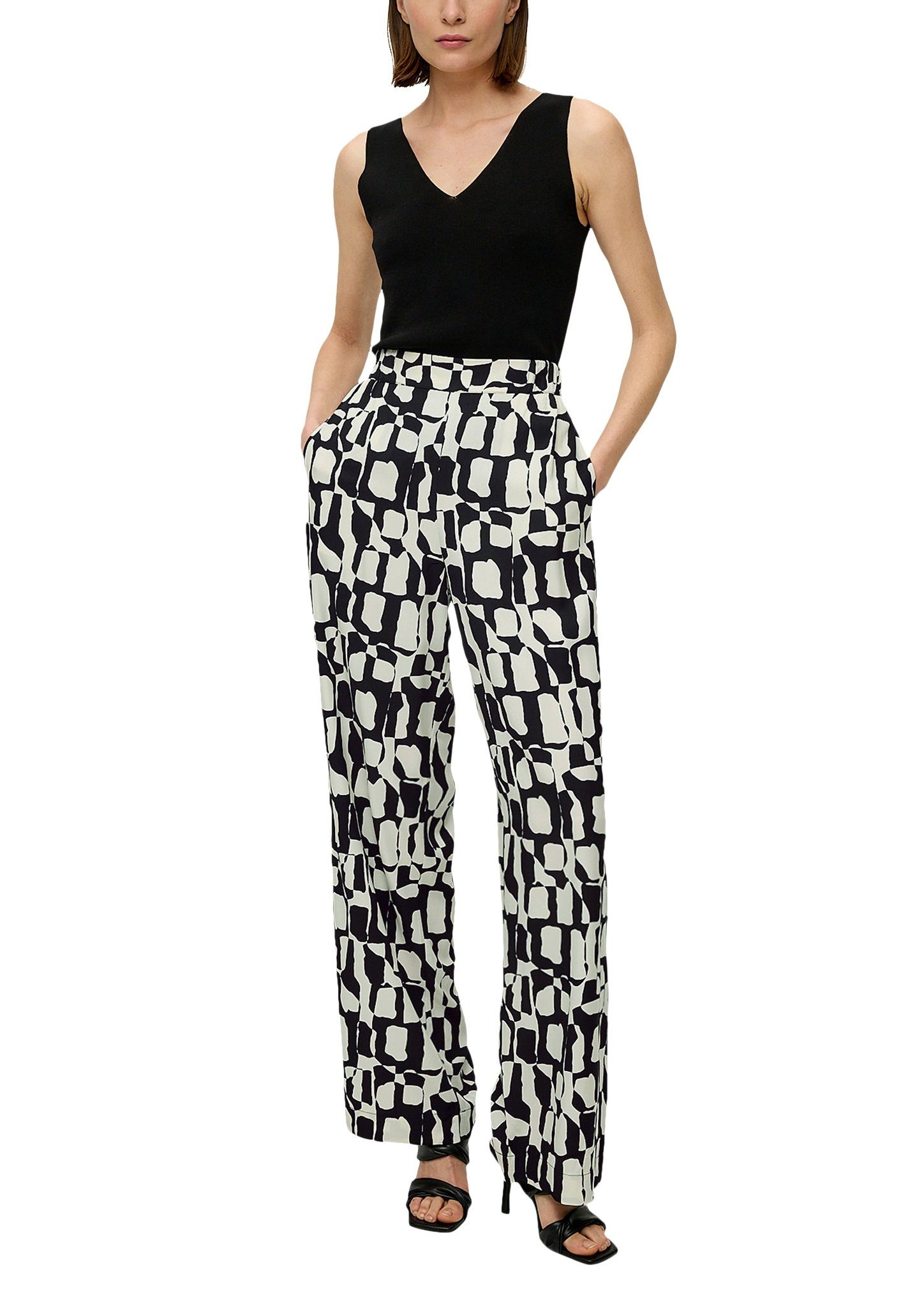 s.Oliver BLACK LABEL Stoffen broek met viscose