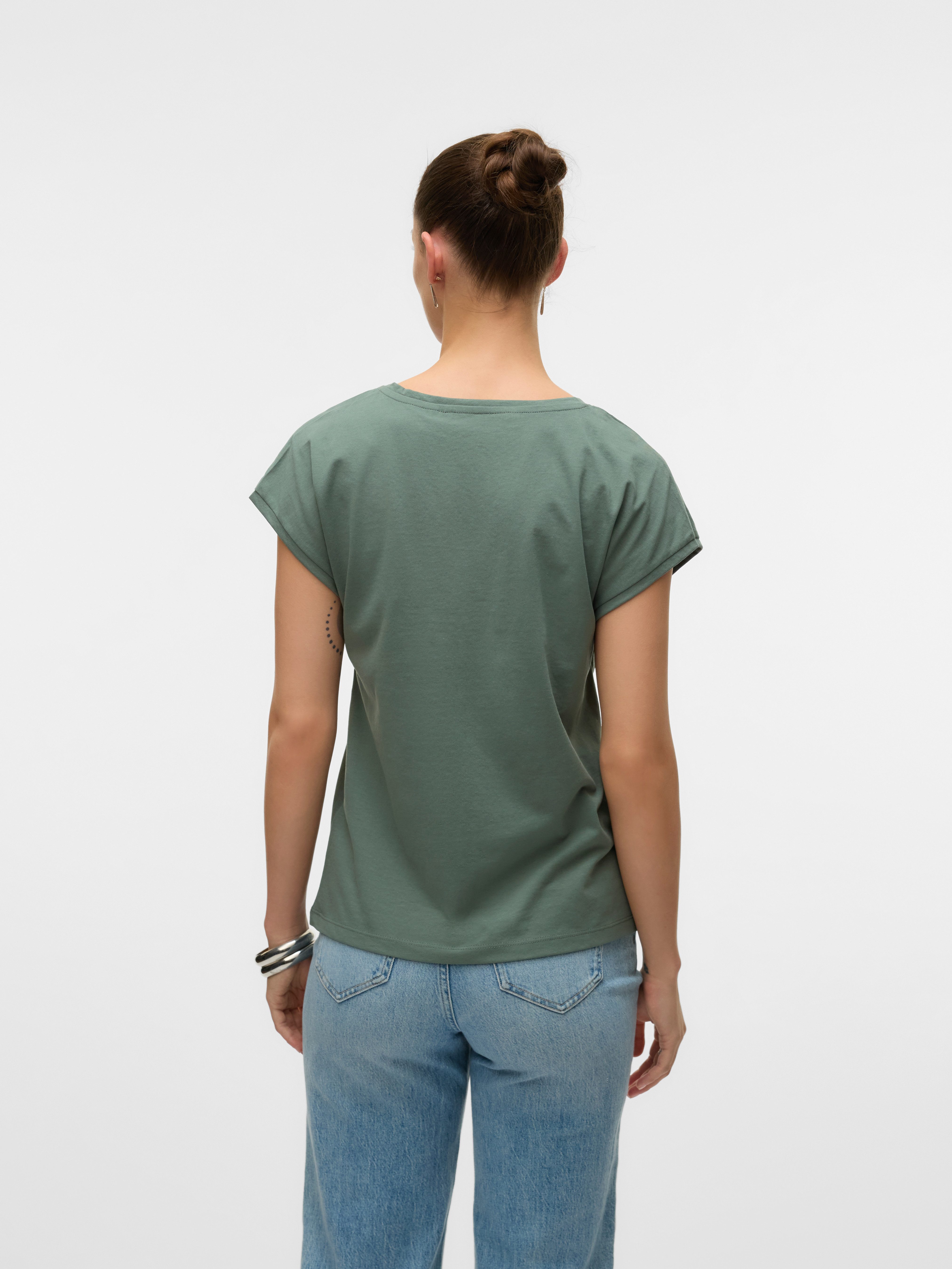 Vero Moda Shirt met korte mouwen VMLUNA SS V-NECK TEE JRS NOOS