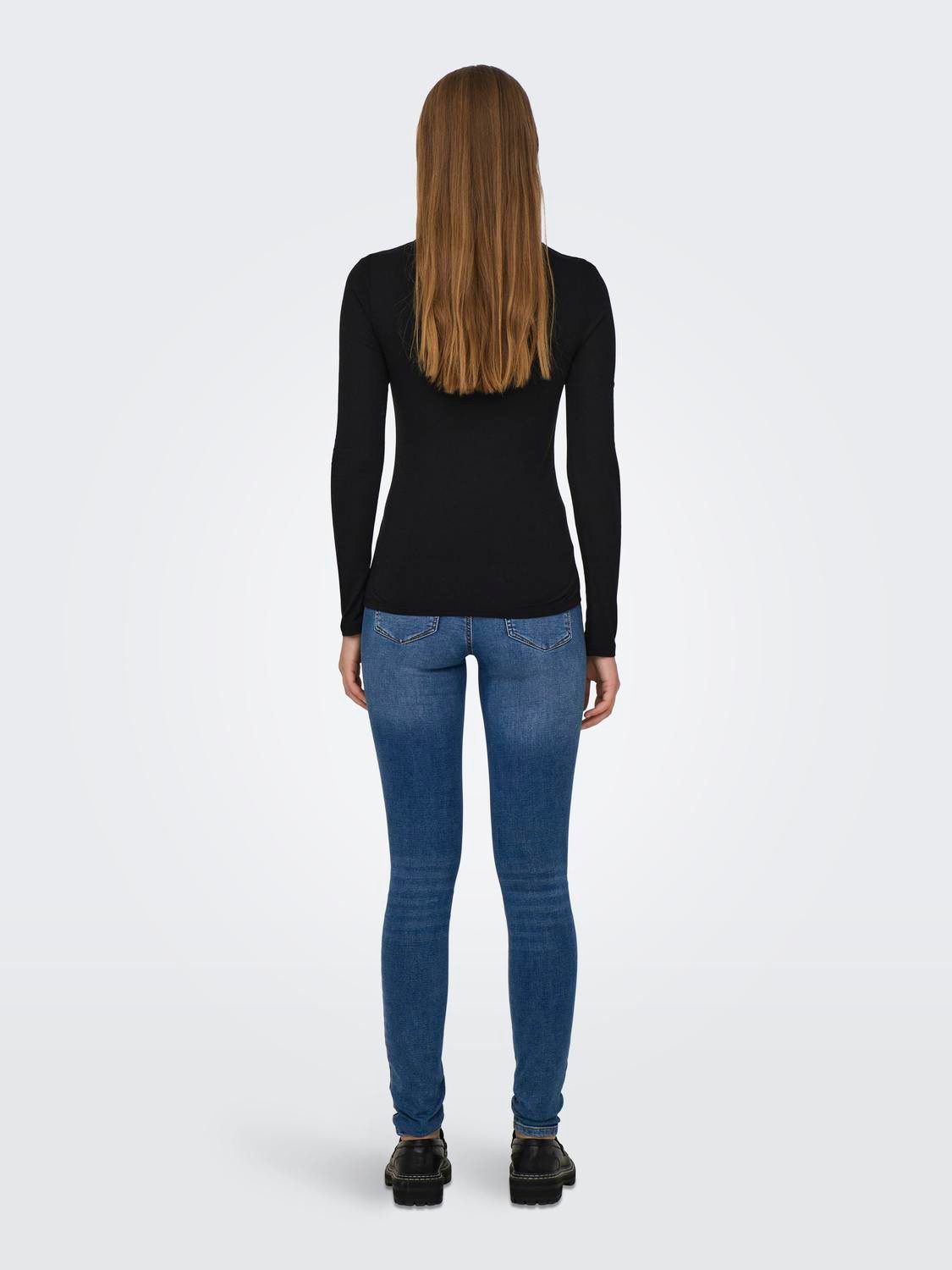 JDY Shirt met lange mouwen JDYSUMA WOOLBLEND L/S ONECK TOP JRS NOOS