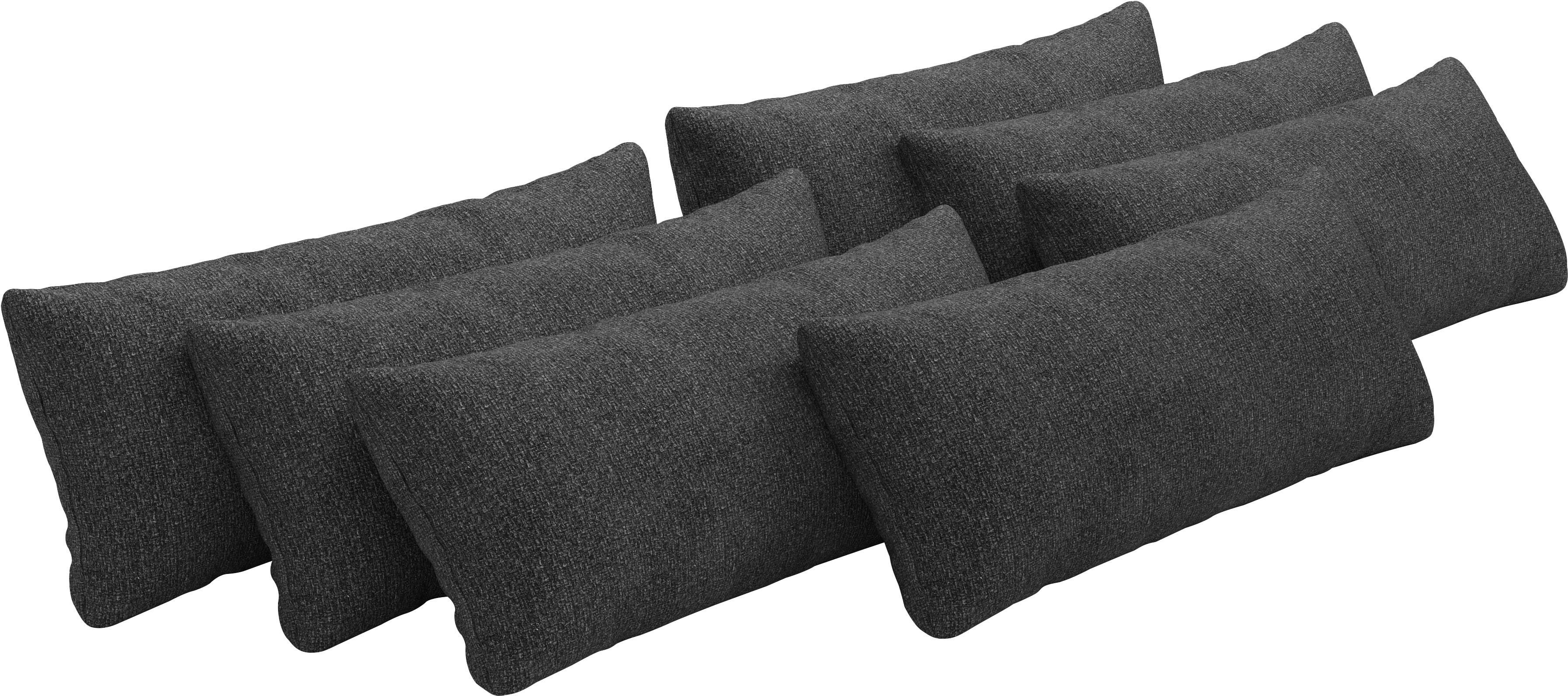 Places of Style Bankkussen Mikado 3,5,6,7-delige kussen sets om uit te kiezen (set) sierkussens grijs