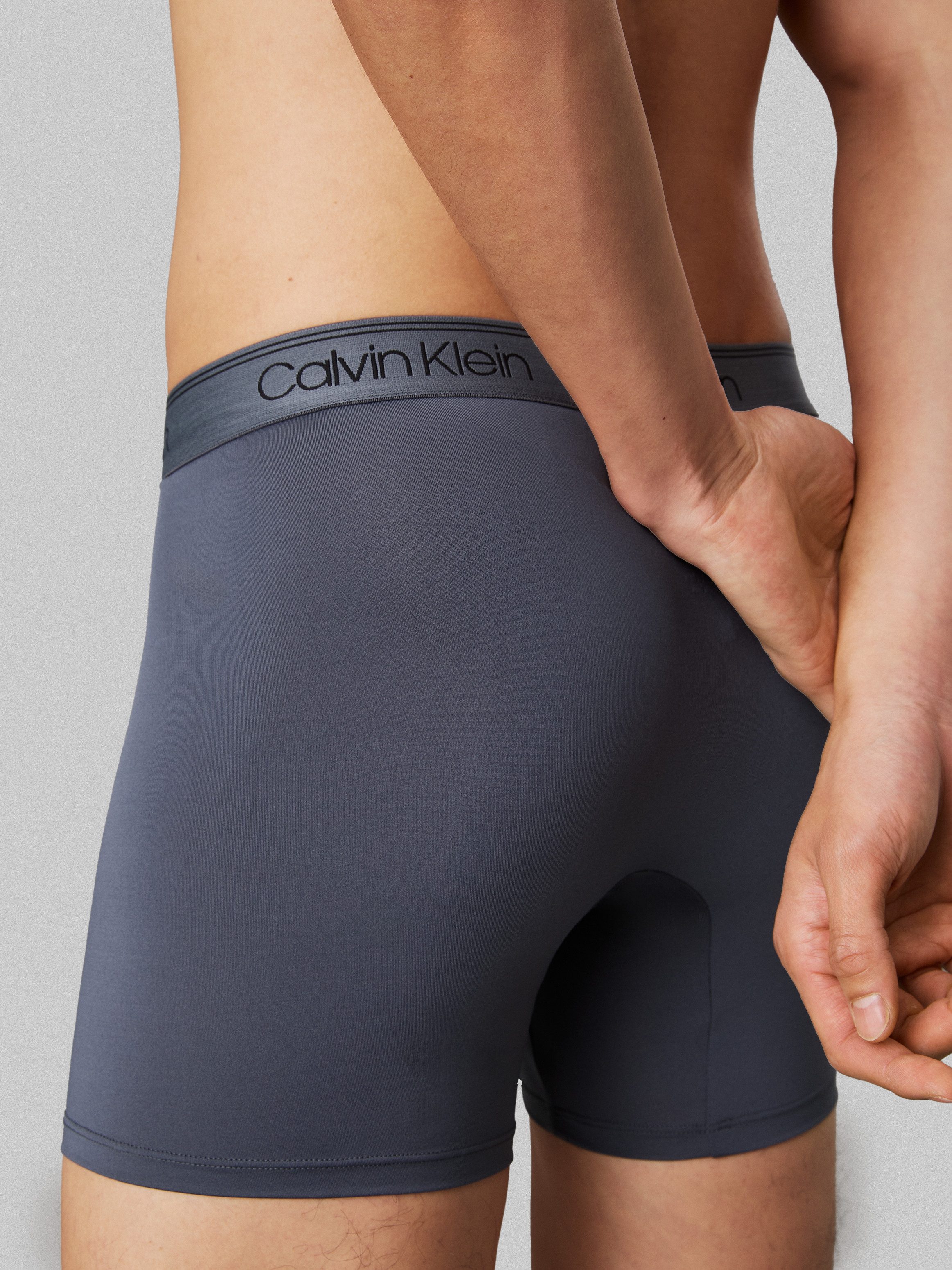 Calvin Klein Boxershort BOXER BRIEF 3PK met langere pijpen & logo-elastische tailleband (Set van 3)