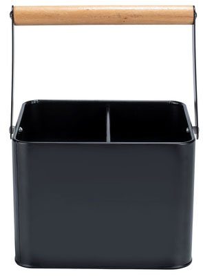 WENKO Organizer Model Baco robuust, poedergecoat zwart metaal