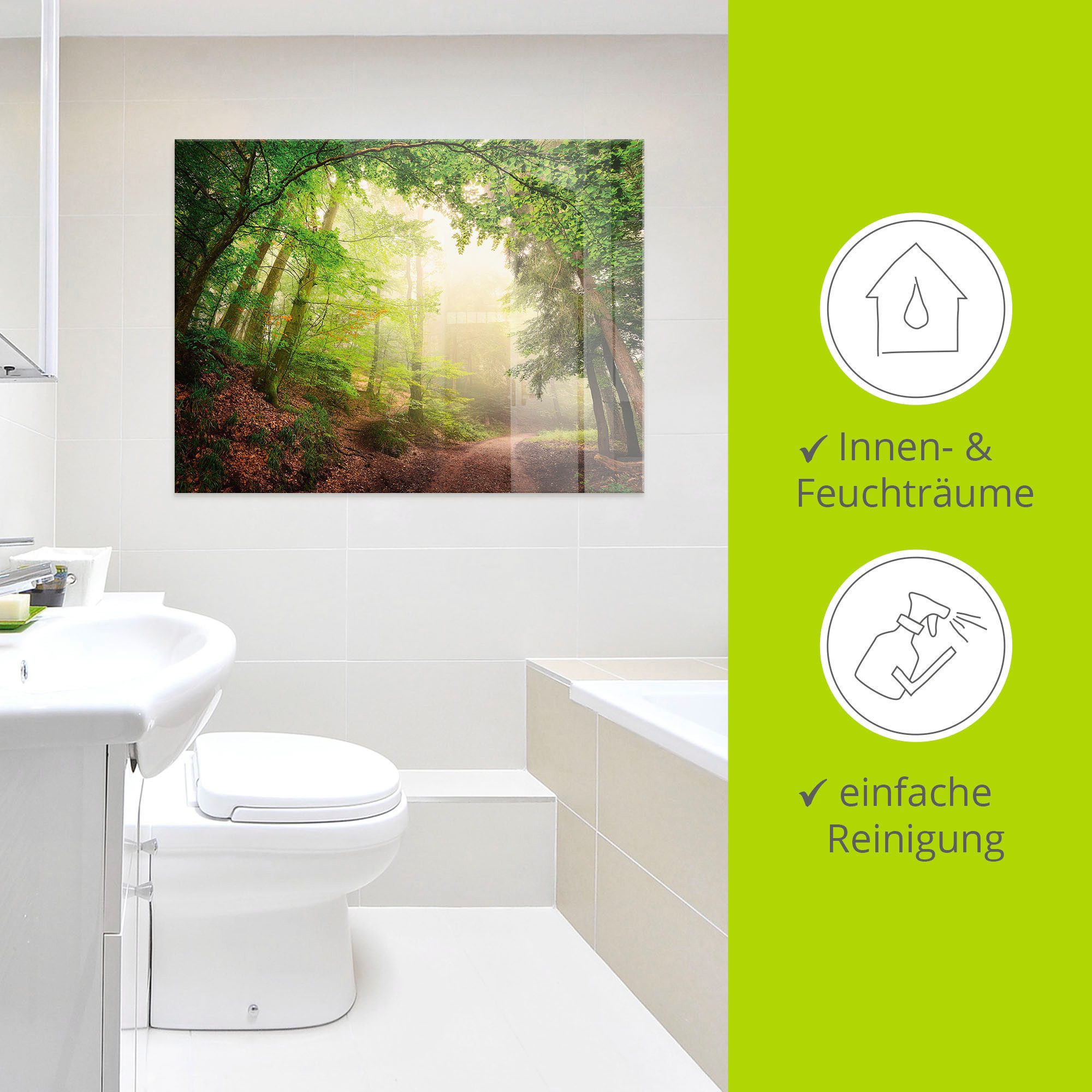 Artland Print op glas Natuurlijke bogen door bomen