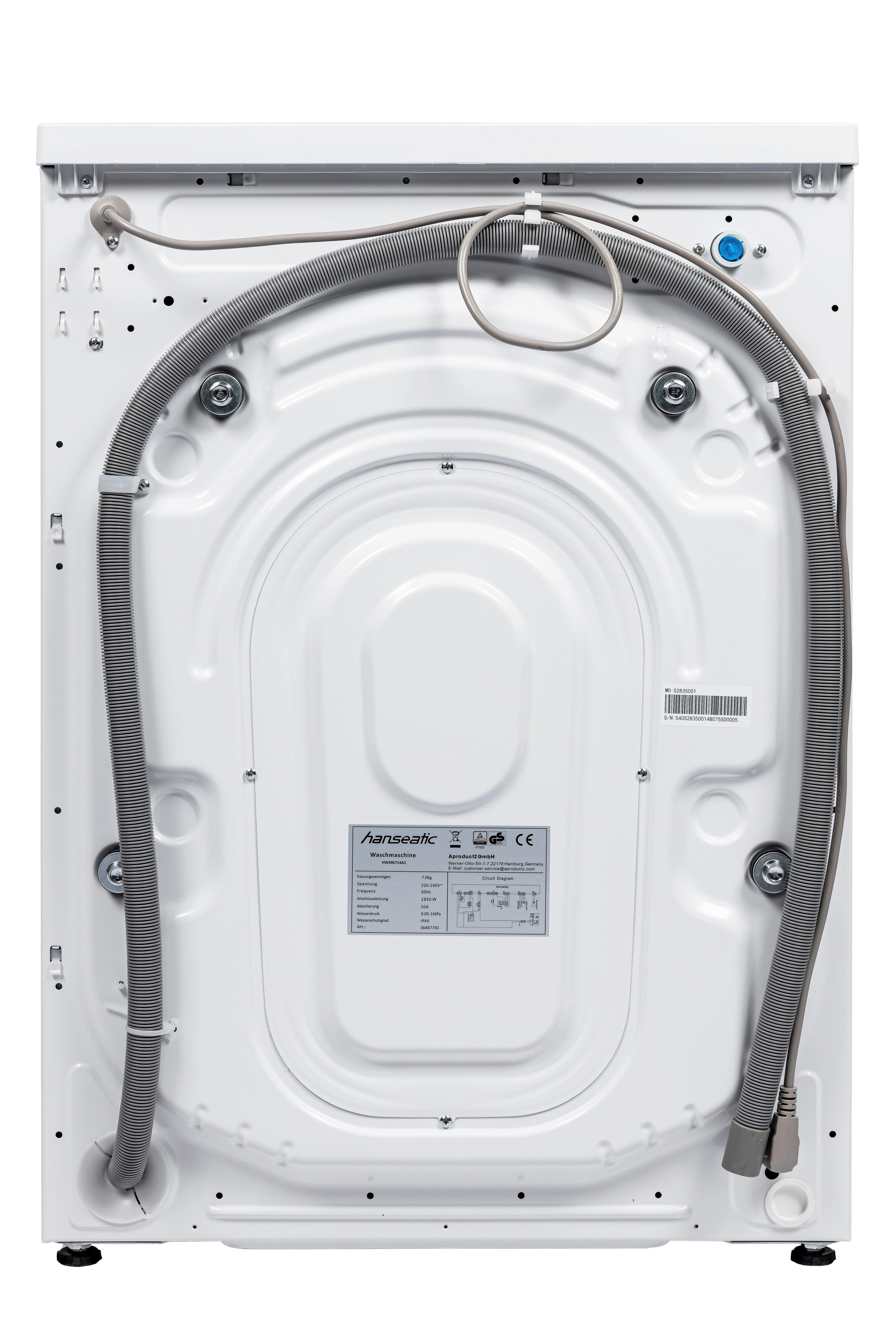 Hanseatic Wasmachine HWMK714A1, Night Wash