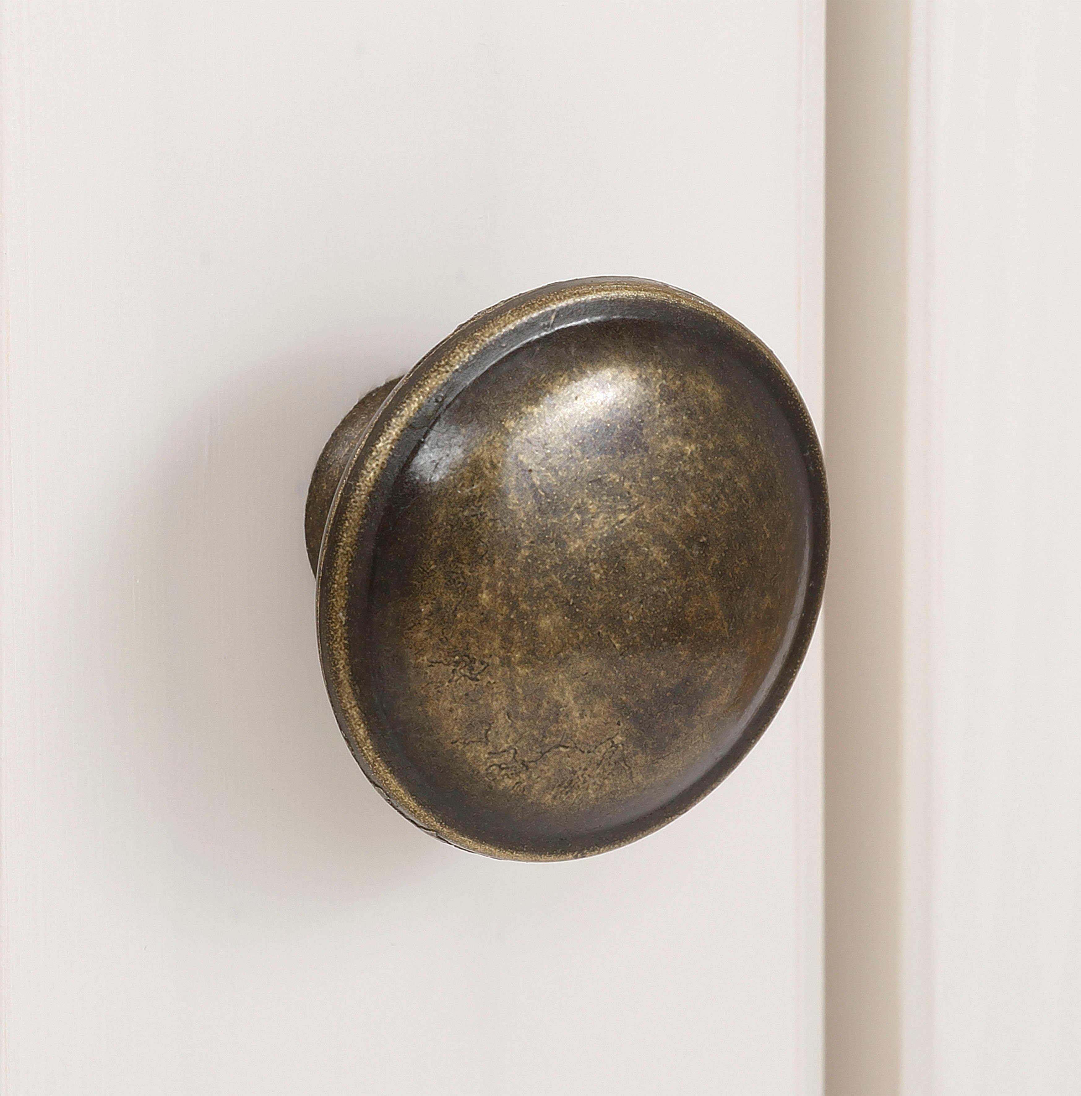 Home affaire Vitrinekast LINDA van massief grenenhout, met mooie metalen handgrepen
