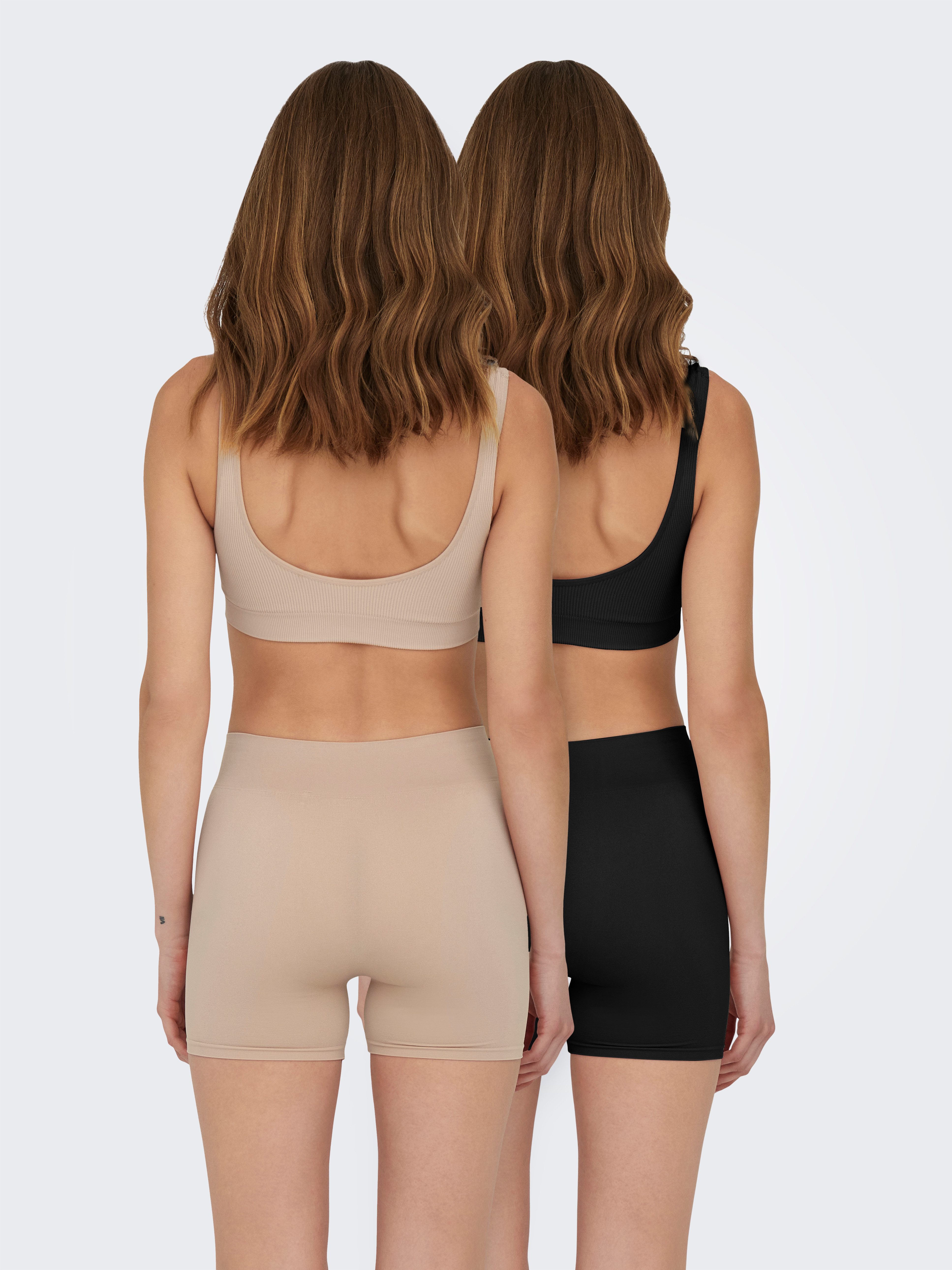 Only Hotpants ONLVICKY S-LESS MINI SHORTS 2-PACK (set, 2-delig)