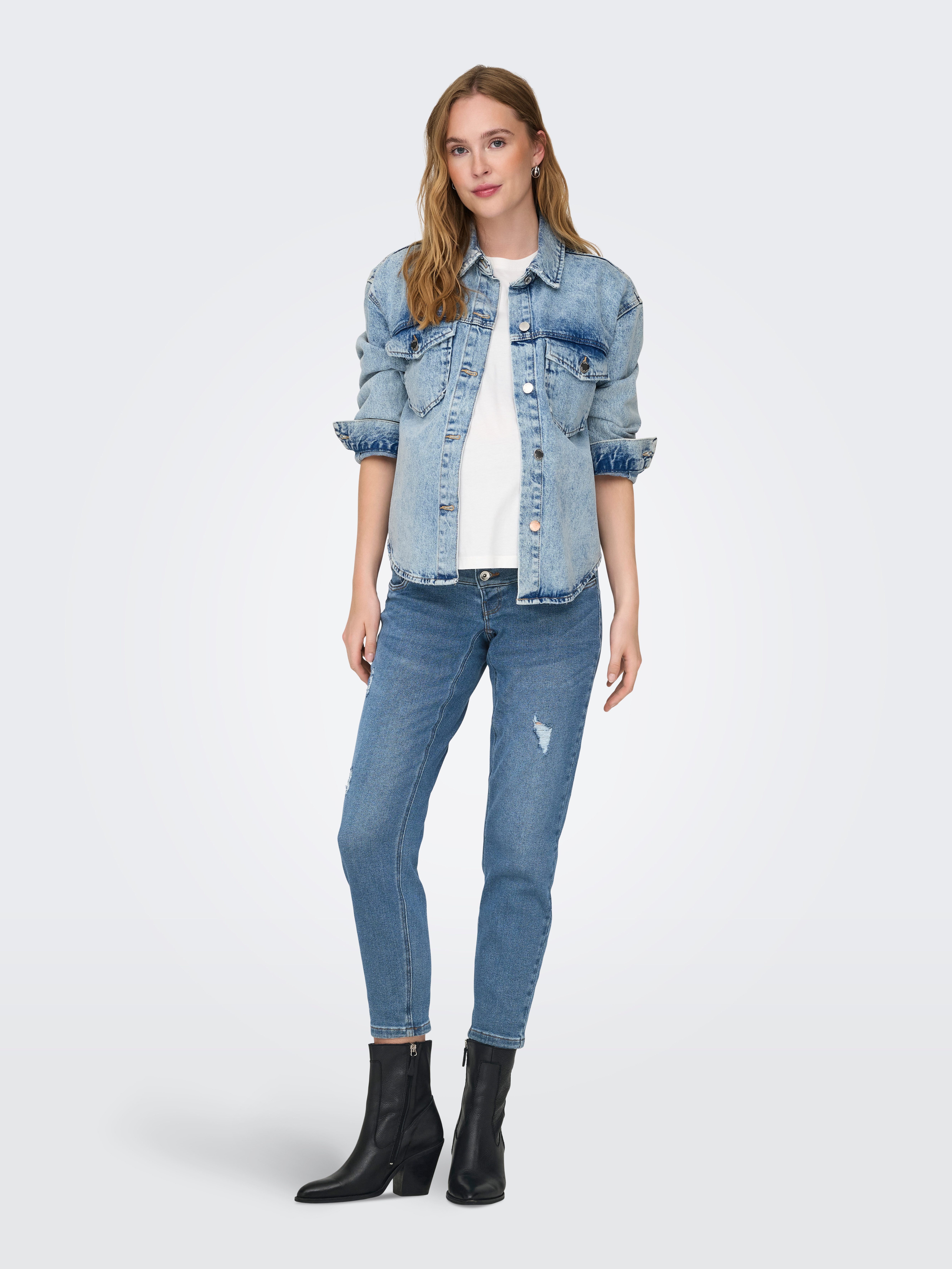 ONLY MATERNITY Zwangerschapsjeans OLMCATWALK HW MOM AK DES DNM PIM040 NOOS