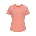 nike trainingsshirt dri-fit uv one luxe women's standard fit short-sleeve top oranje