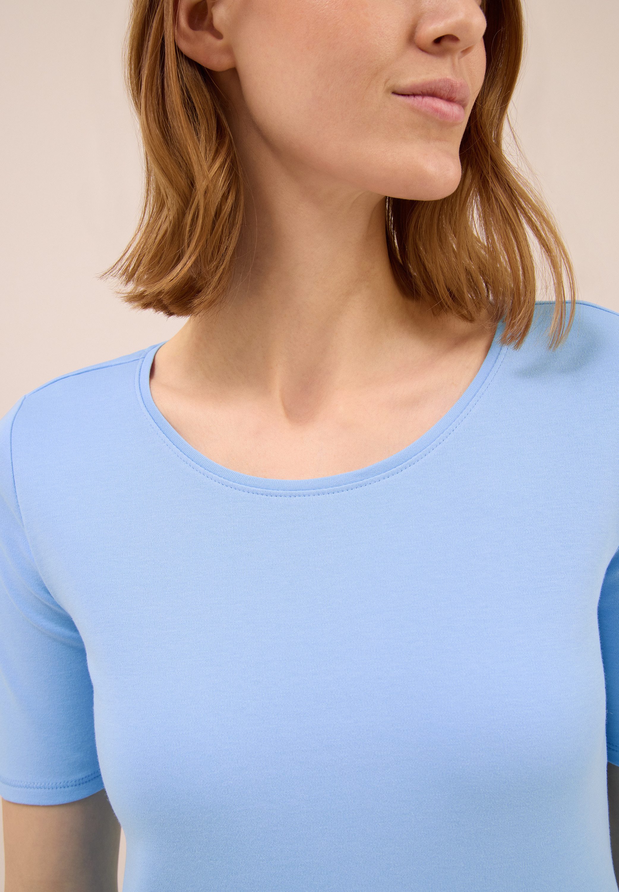 Cecil Shirt met ronde hals Stijl Lena met korte mouwen