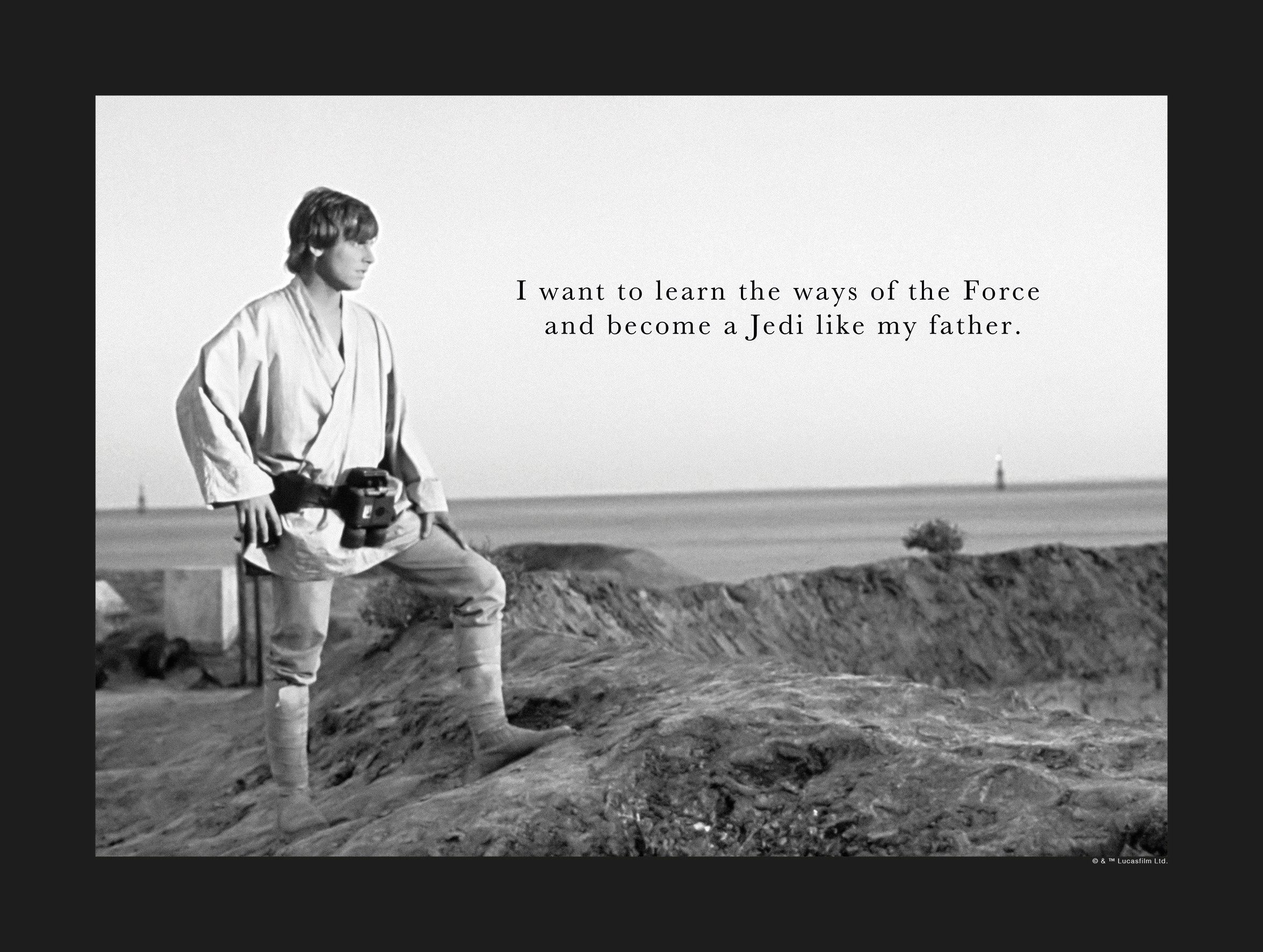 Komar wanddecoratie Star Wars Classic Luke Quote, zonder lijst