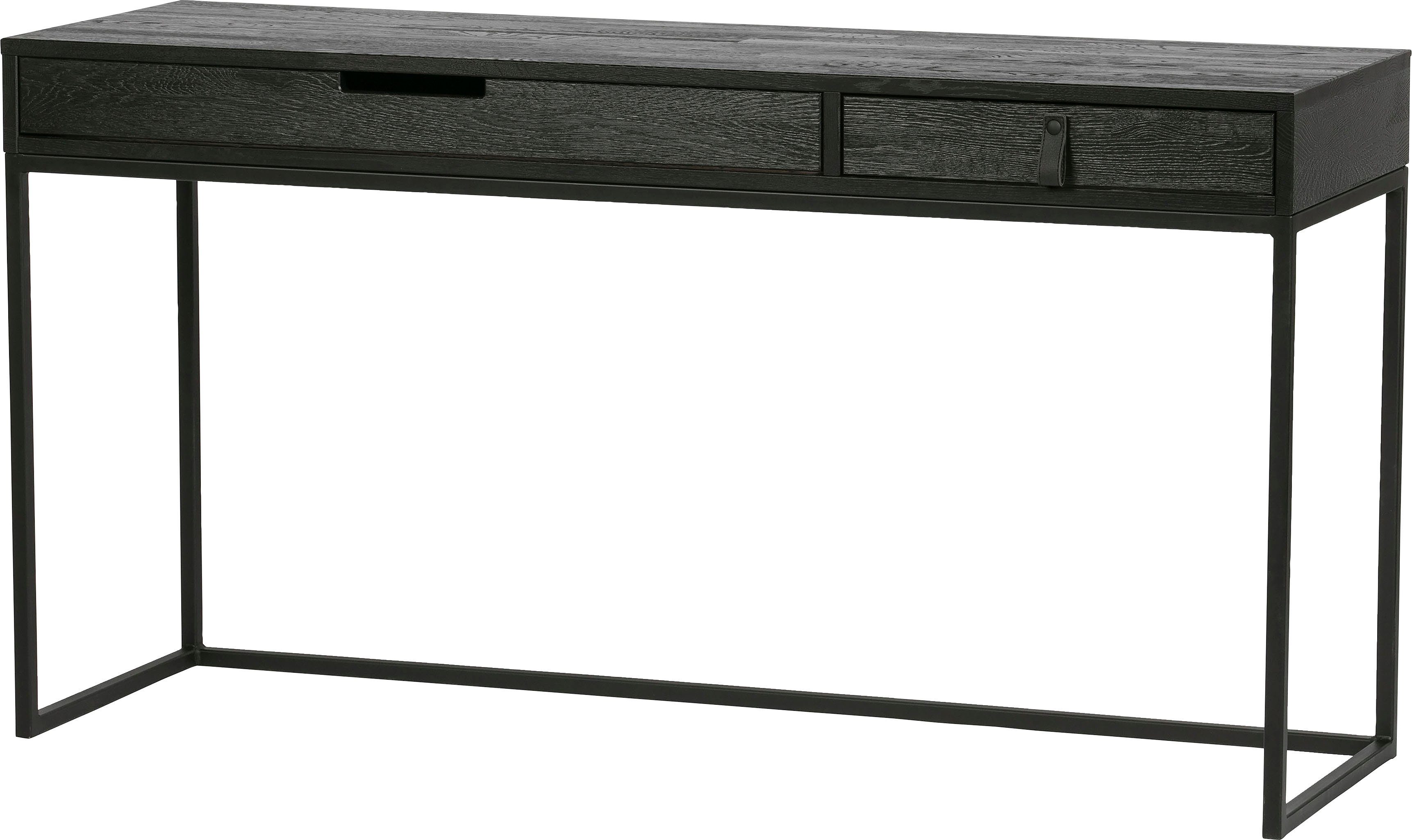 WOOOD Bureau Silas twee lades, hout gedeeltelijk massief, h 75 cm x b 140 cm