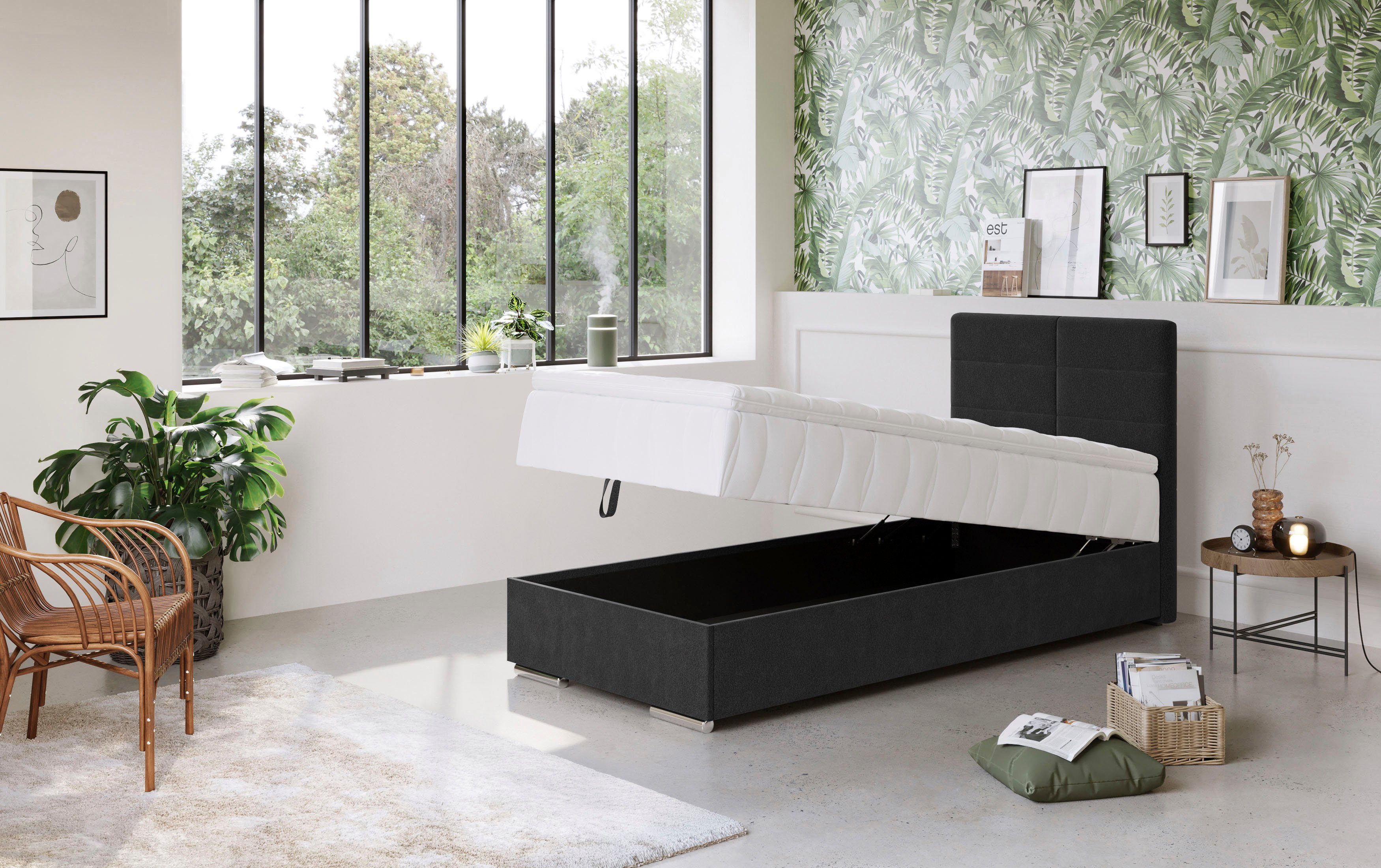 COTTA Boxspring Tom met bedkist, topmatras en sierkussen