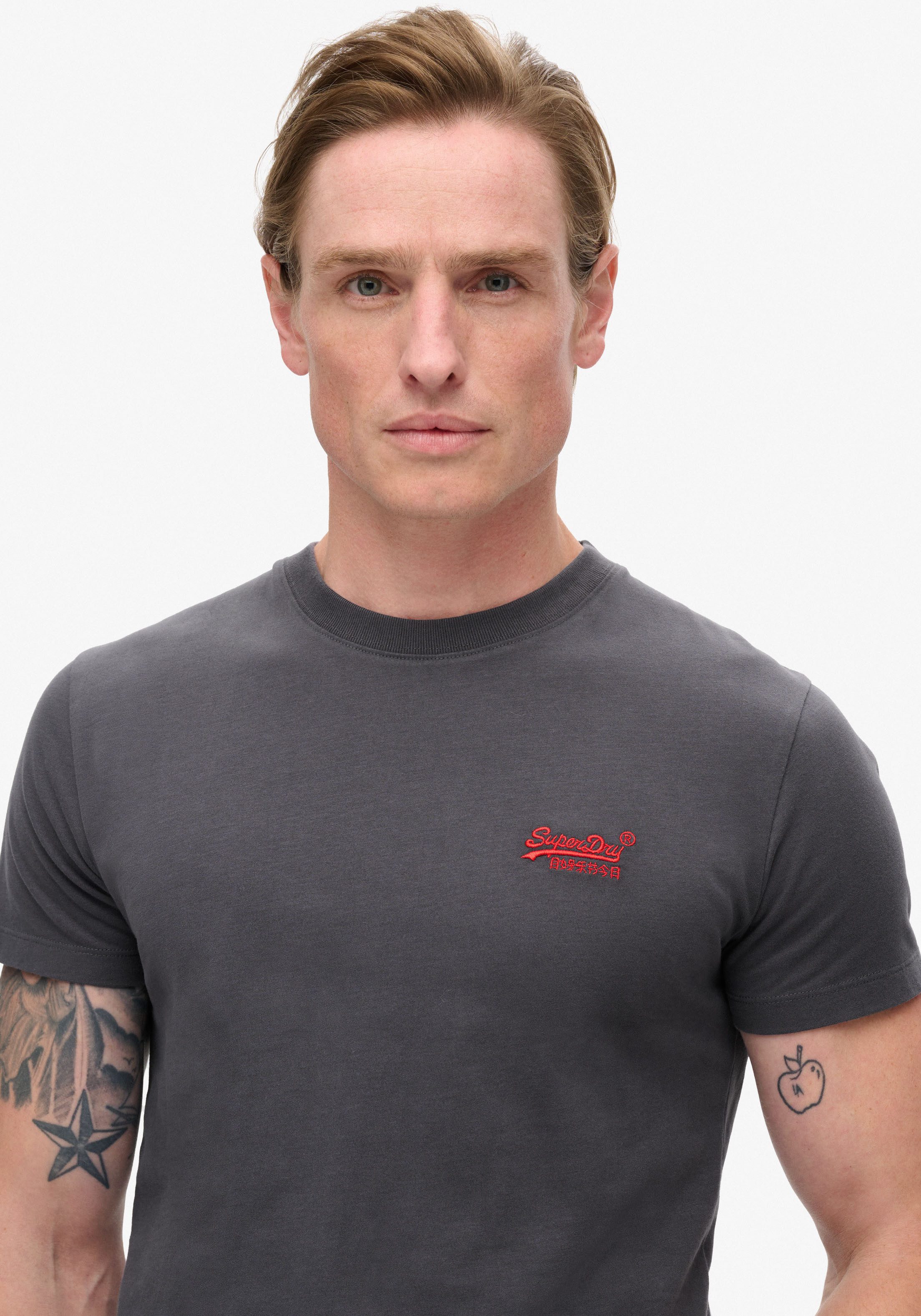 Superdry Shirt met ronde hals ESSENTIAL LOGO EMB TEE