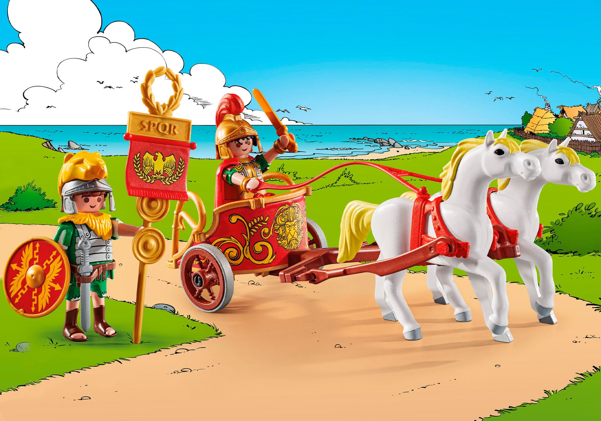 Playmobil® Constructie-speelset Romeinse strijdwagen (71543), Asterix (31-delig)