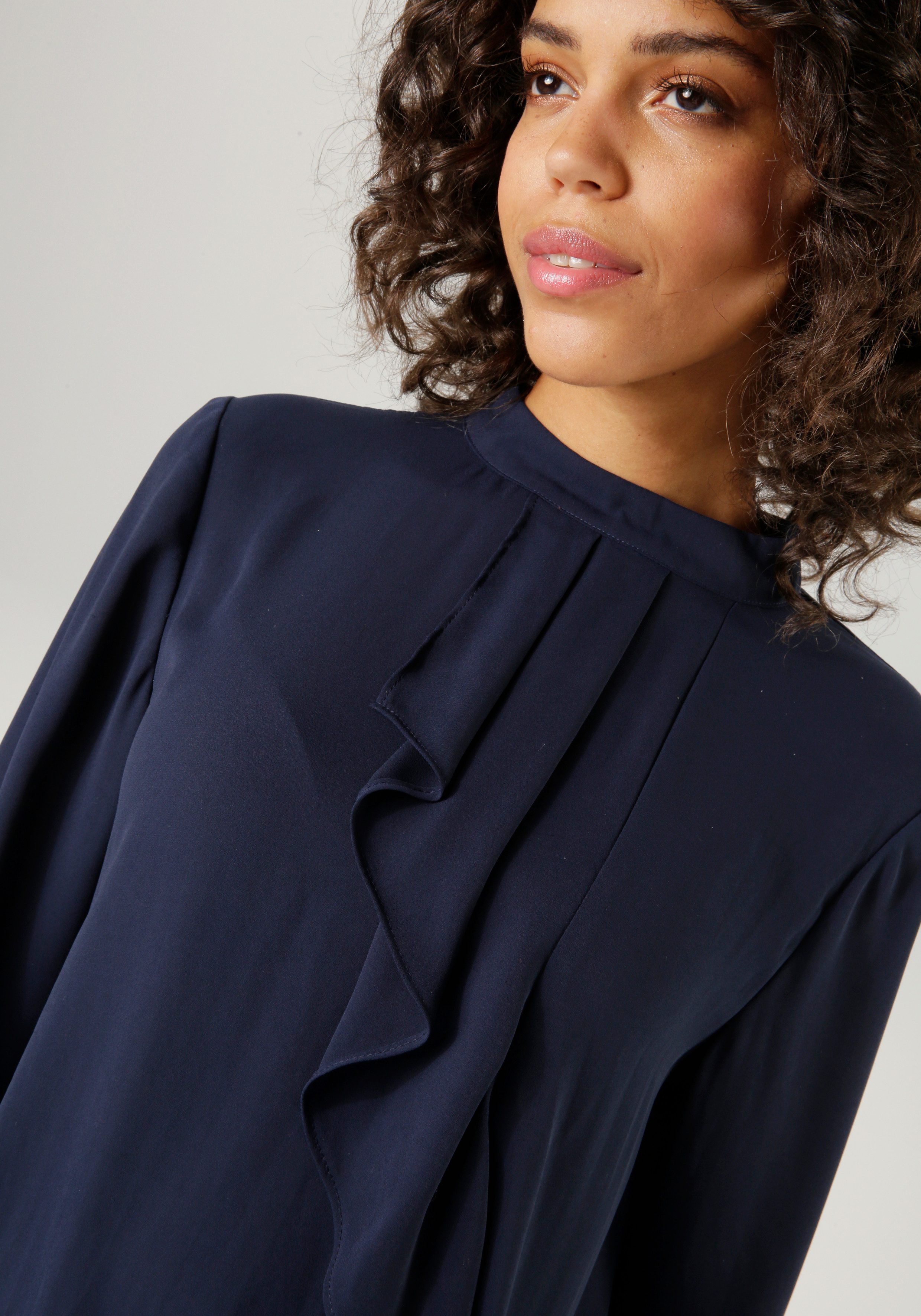 Aniston CASUAL Blouse met lange mouwen met kleine volant voor