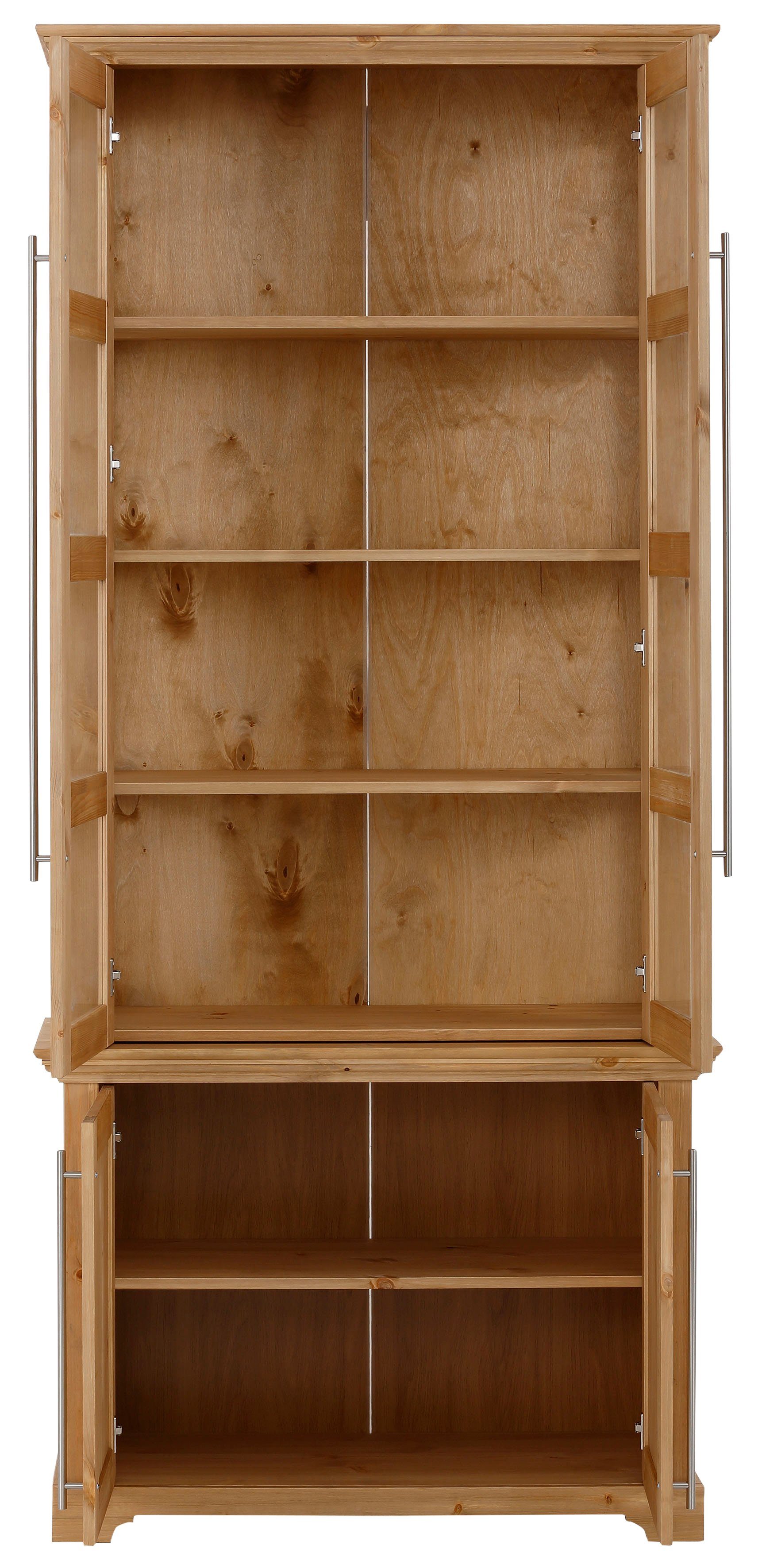Home affaire Vitrinekast Meliss van massieve dennen, fsc® breedte 94 cm