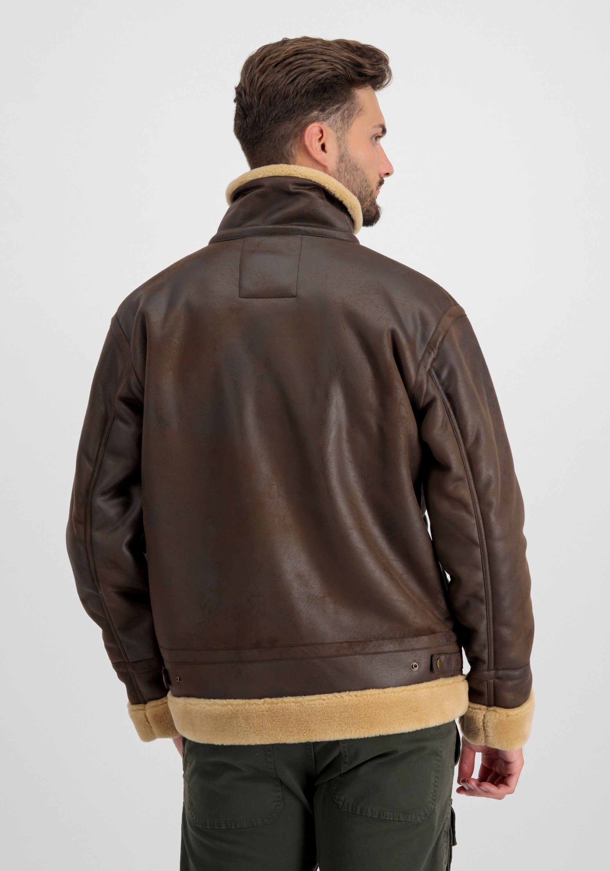 Alpha Industries Leren jack Alpha Industries Men - Leather & Vegan Jackets B-3 Arctic