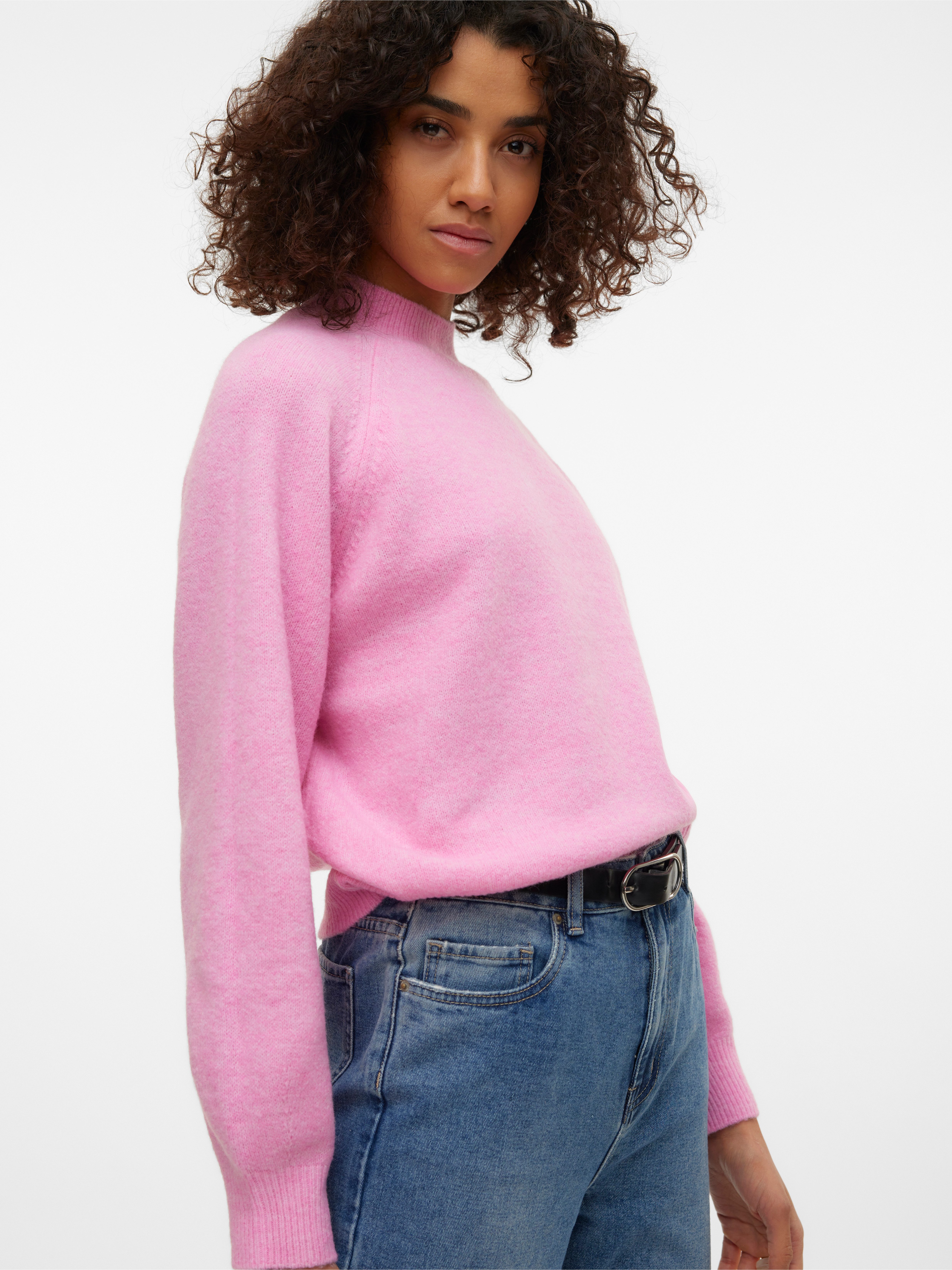 Vero Moda Gebreide trui VMLEAF LS HIGH NECK PULLOVER ENT
