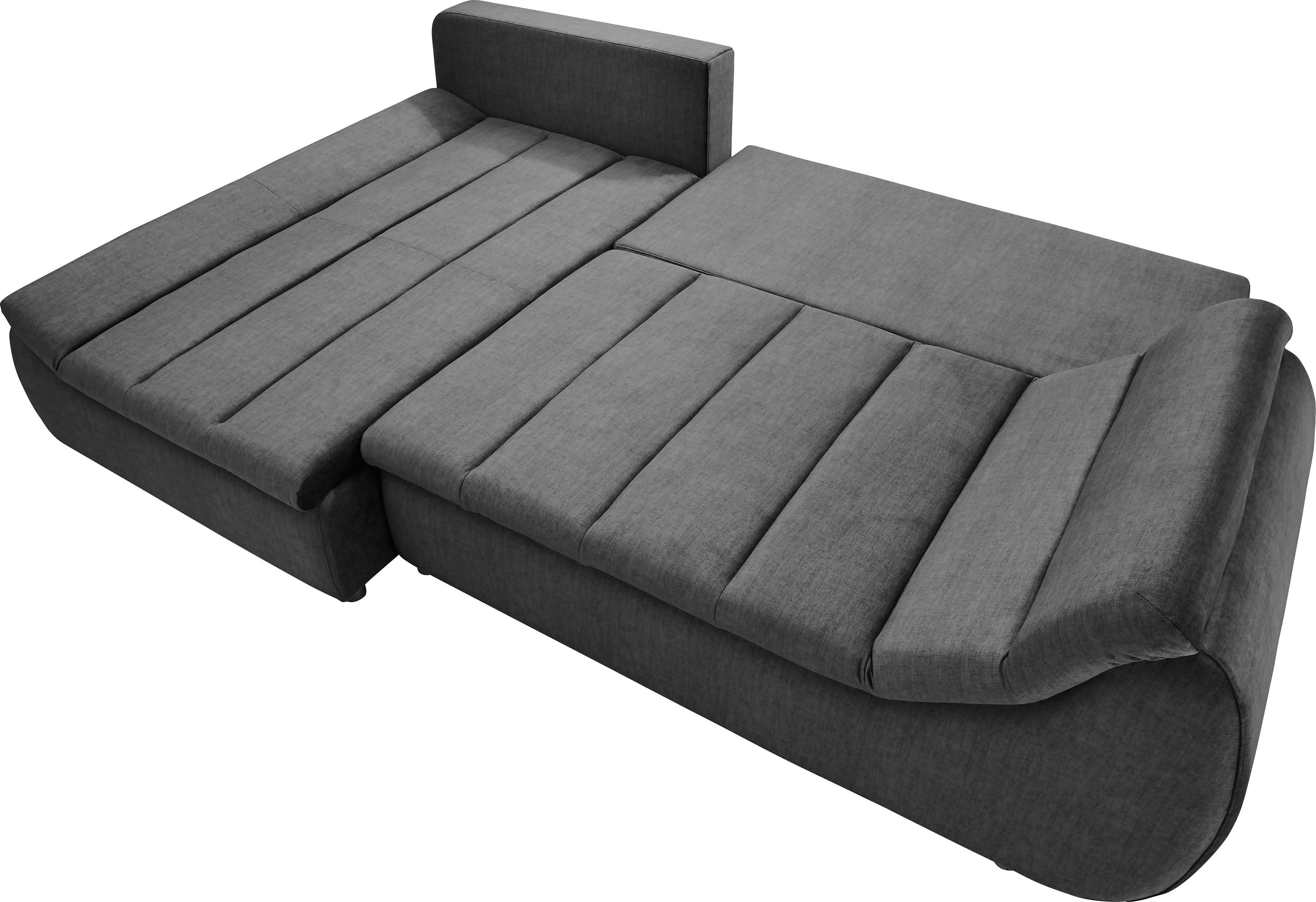 INOSIGN Hoekbank Imola elegant en modern, actuele stiksels in de zitting, comfortabel, L-vorm