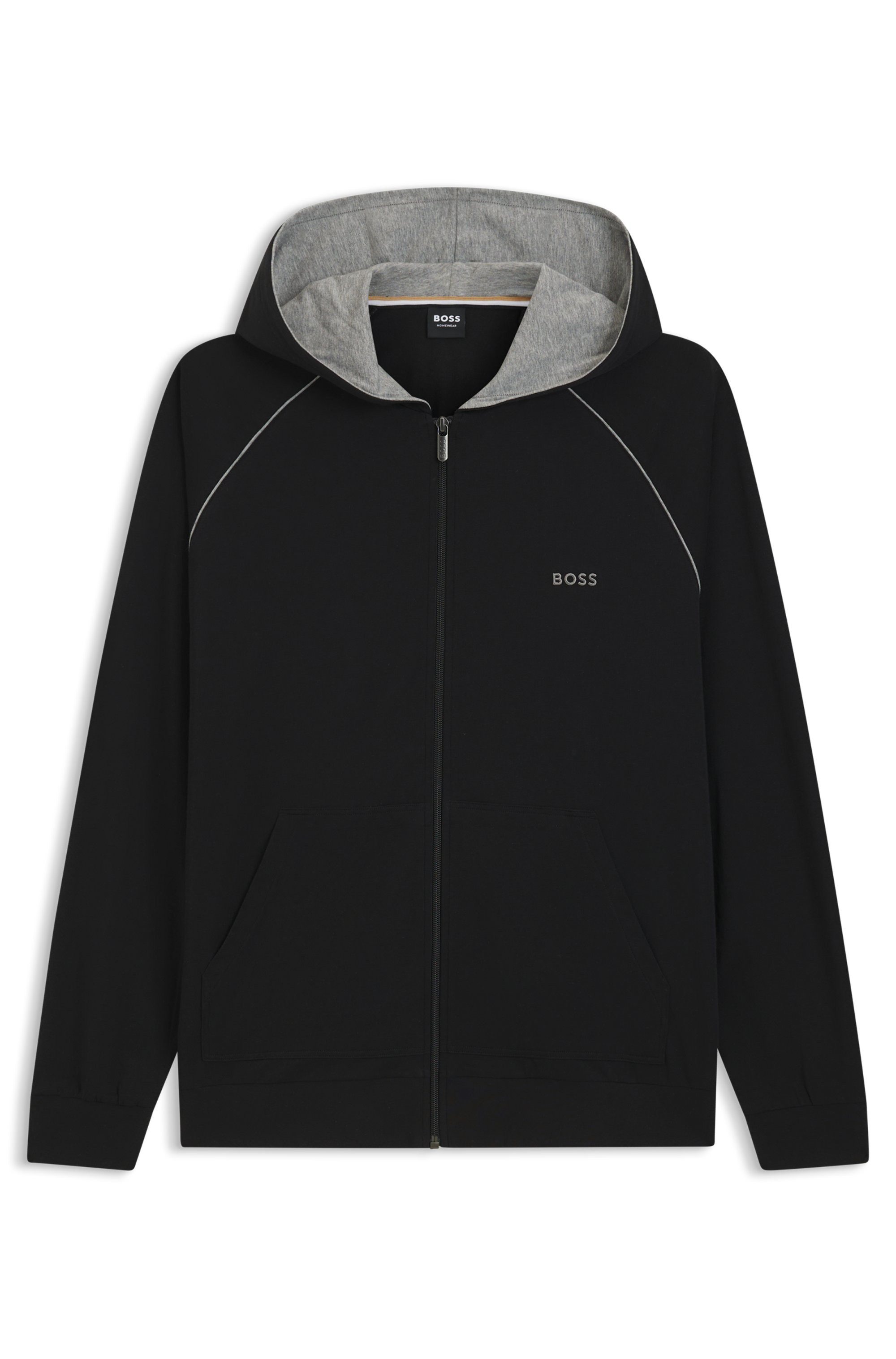 BOSS Capuchonsweatvest Mix&Match Jacket H met boss-borduursel op de borst