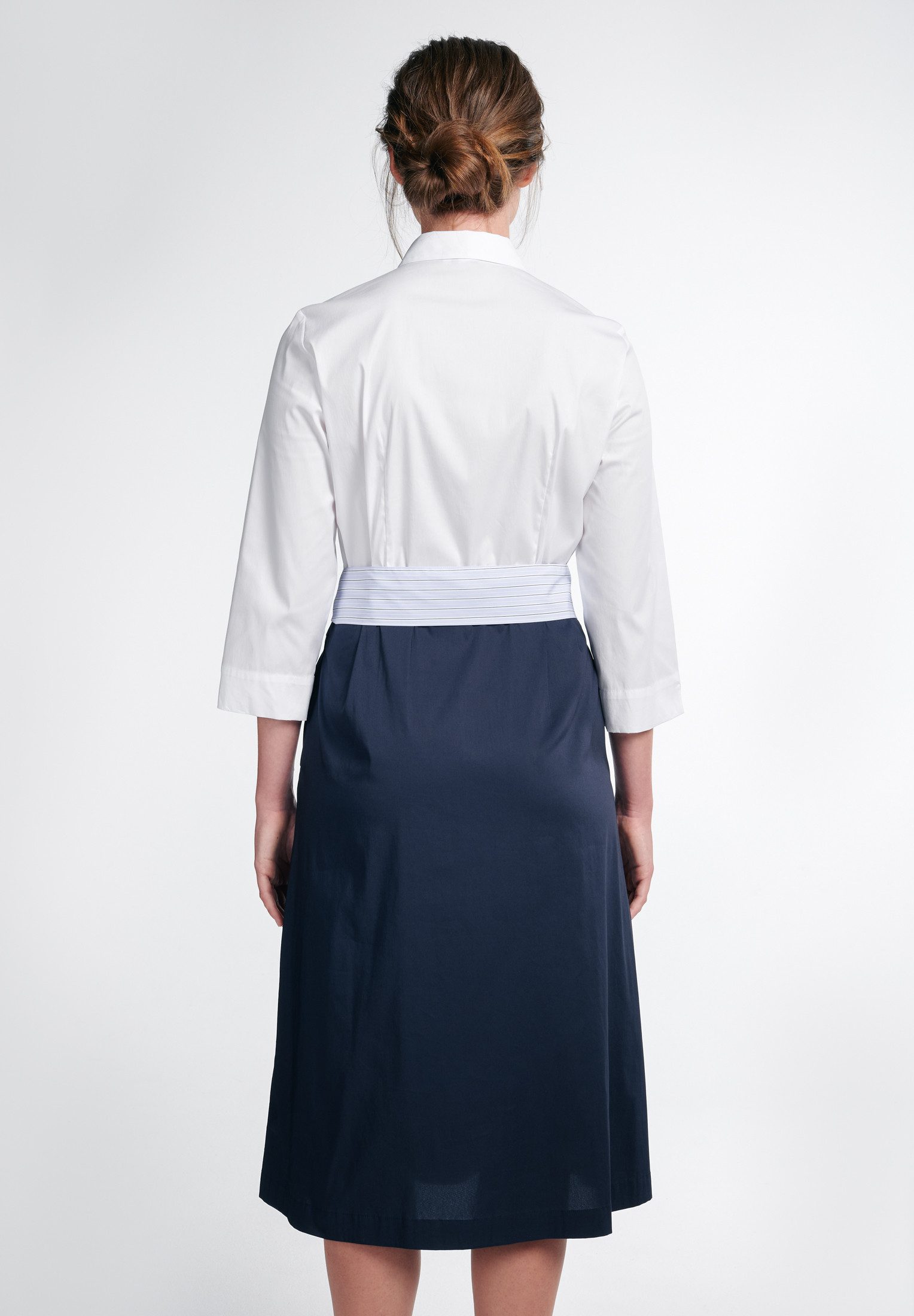 Eterna Jurk met overhemdkraag Regular fit