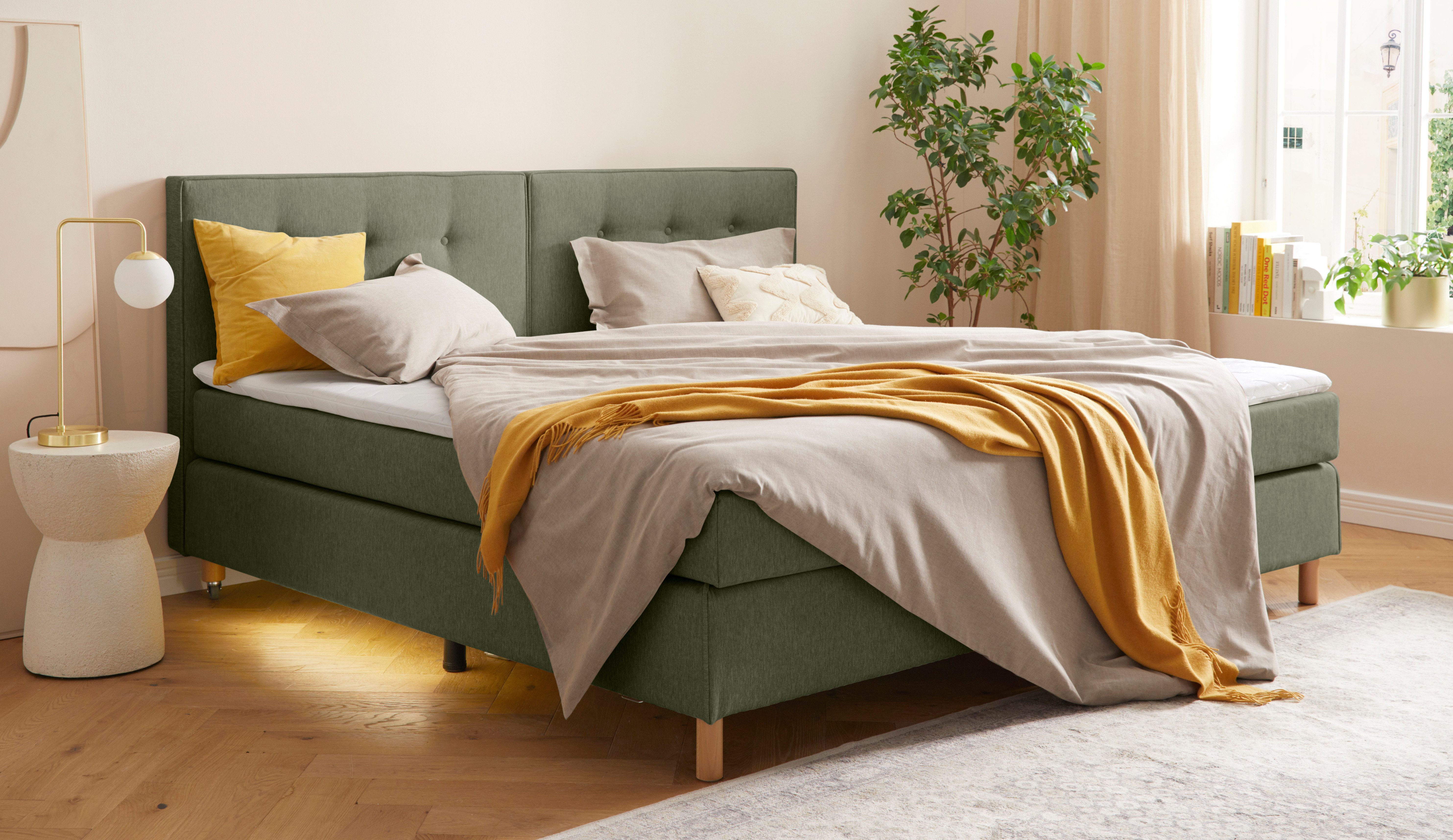 Home affaire Boxspring Heimatblick 100x200cm naar wens uitbreidbaar naar dubbel- en familiebest
