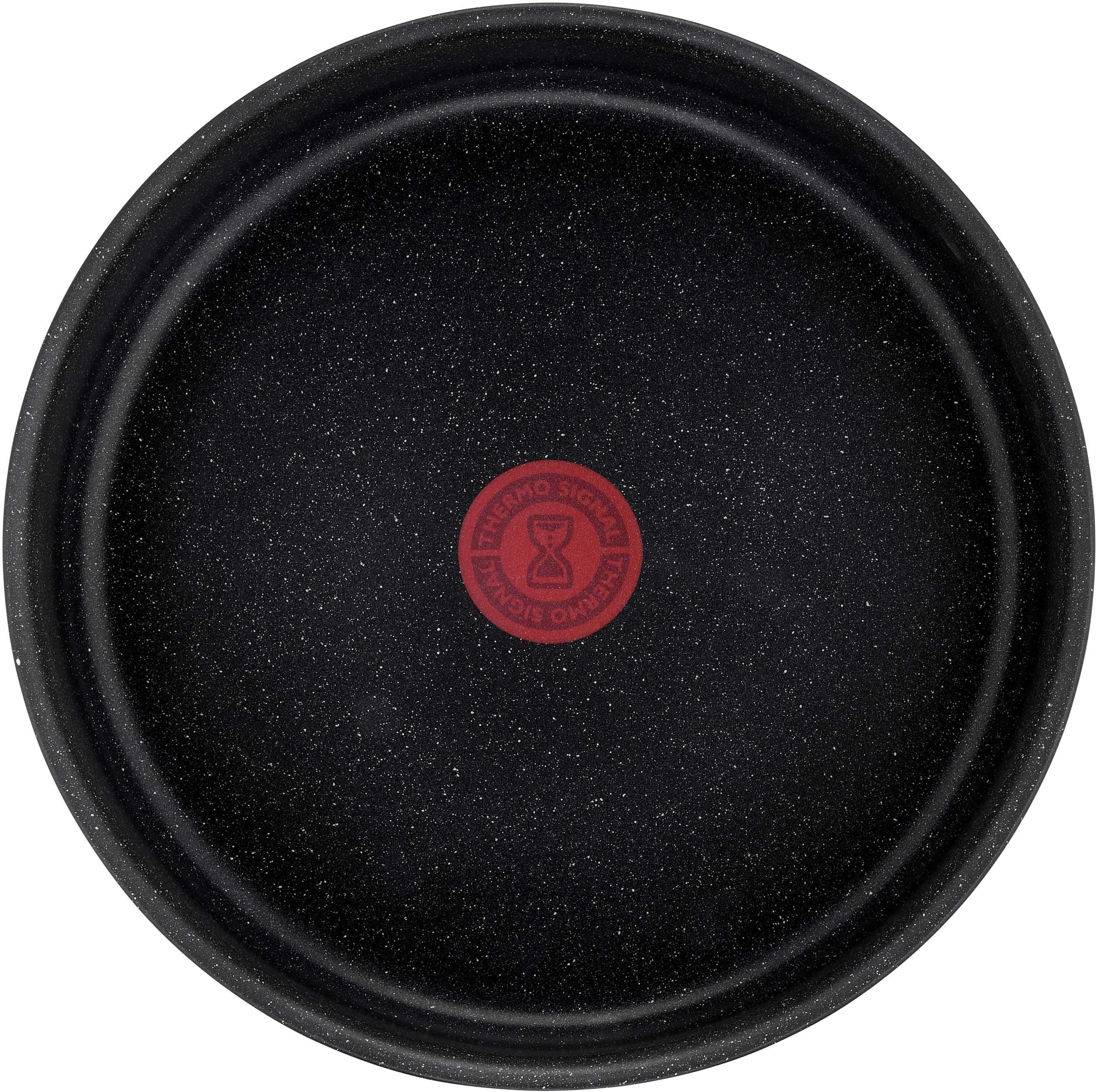Tefal Pannenset Ingenio Black Stone Anti-aanbak, afneembare handgreep, thermo-signaal, voor alle kookplaten, inductie (set, 3-delig)